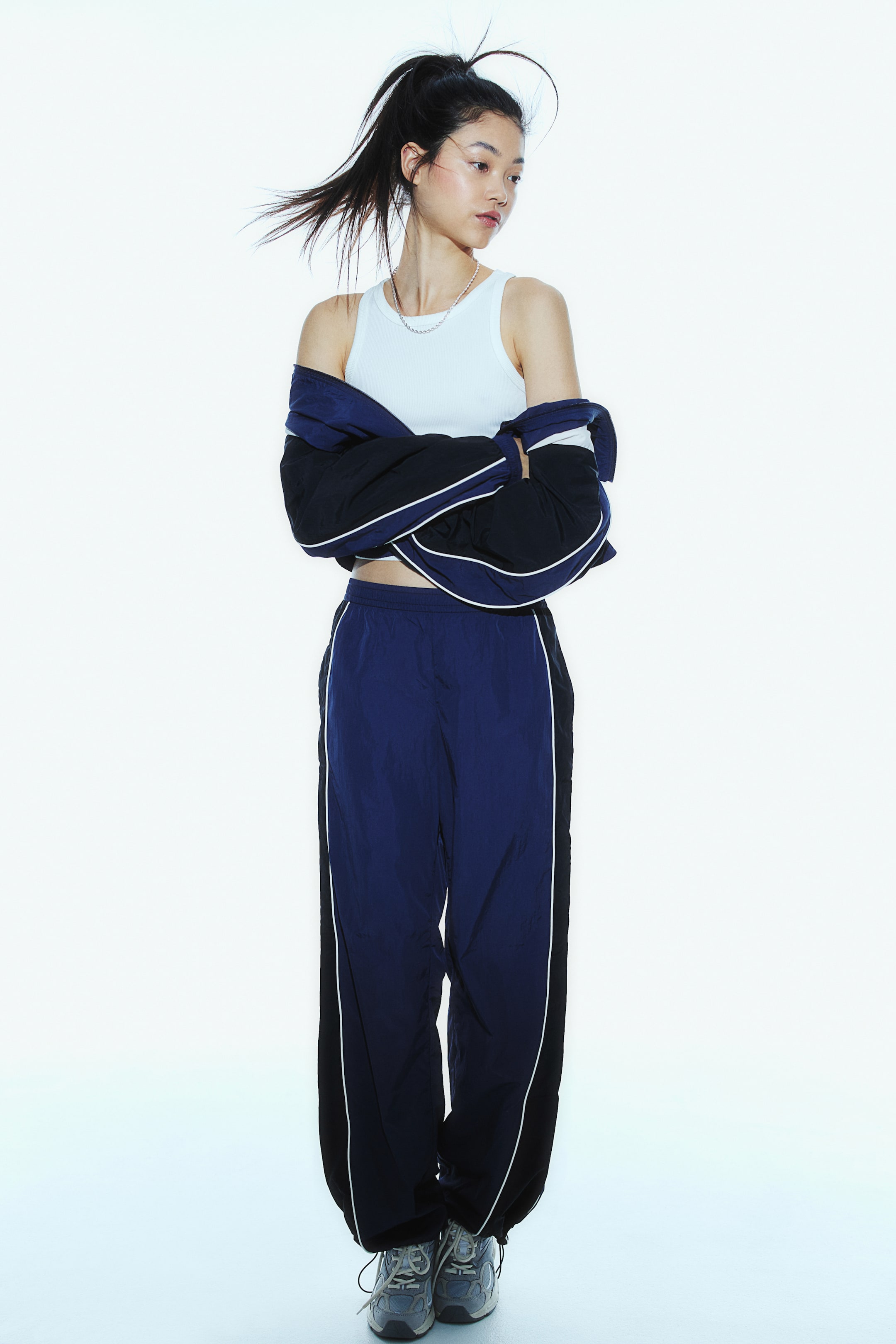 Track Pants with Piping