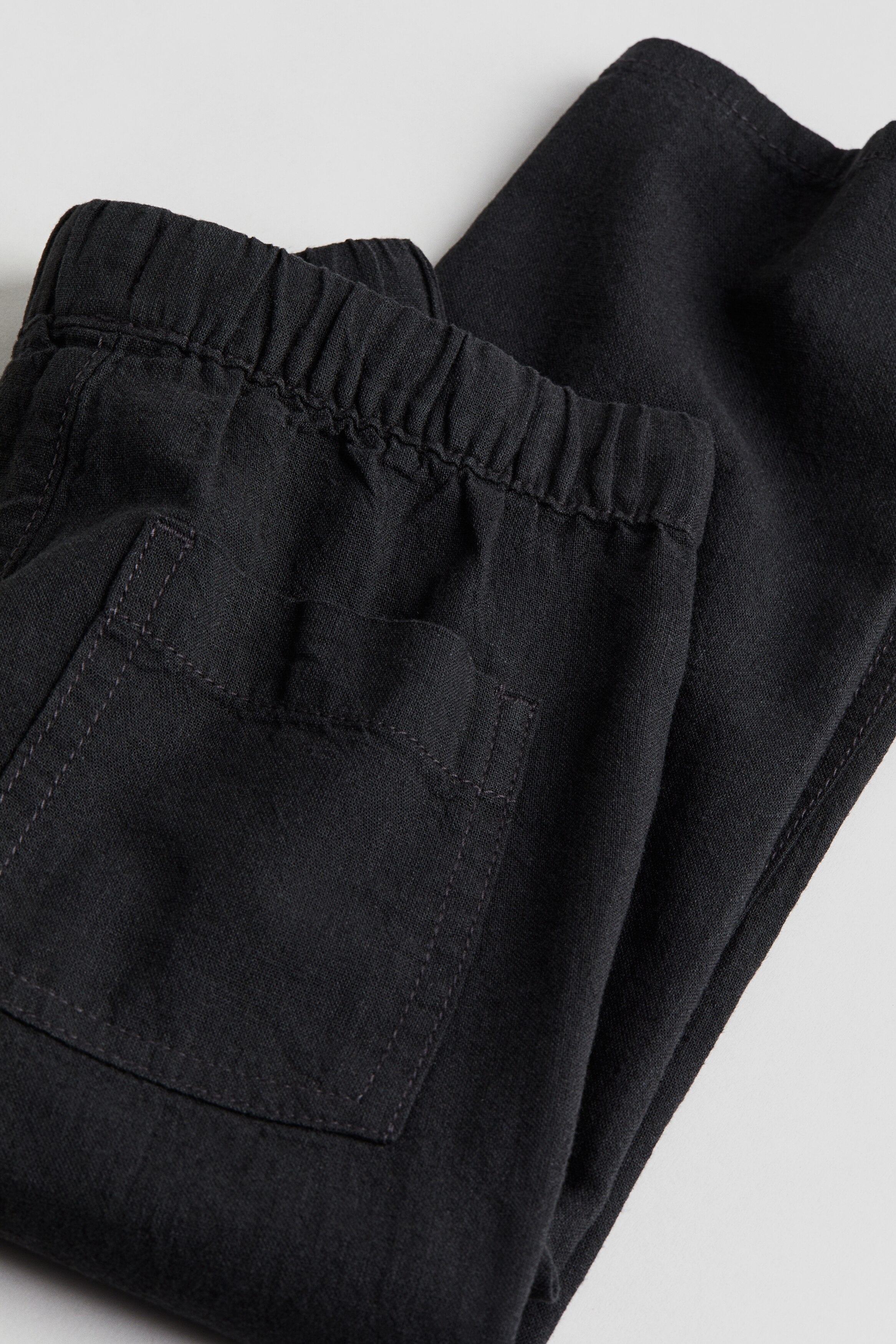 Pantalon En Lin Pour Enfant - Taille élastique - Unisexe 3-10 Ans - Léger Et Doux Pour L'été - 4