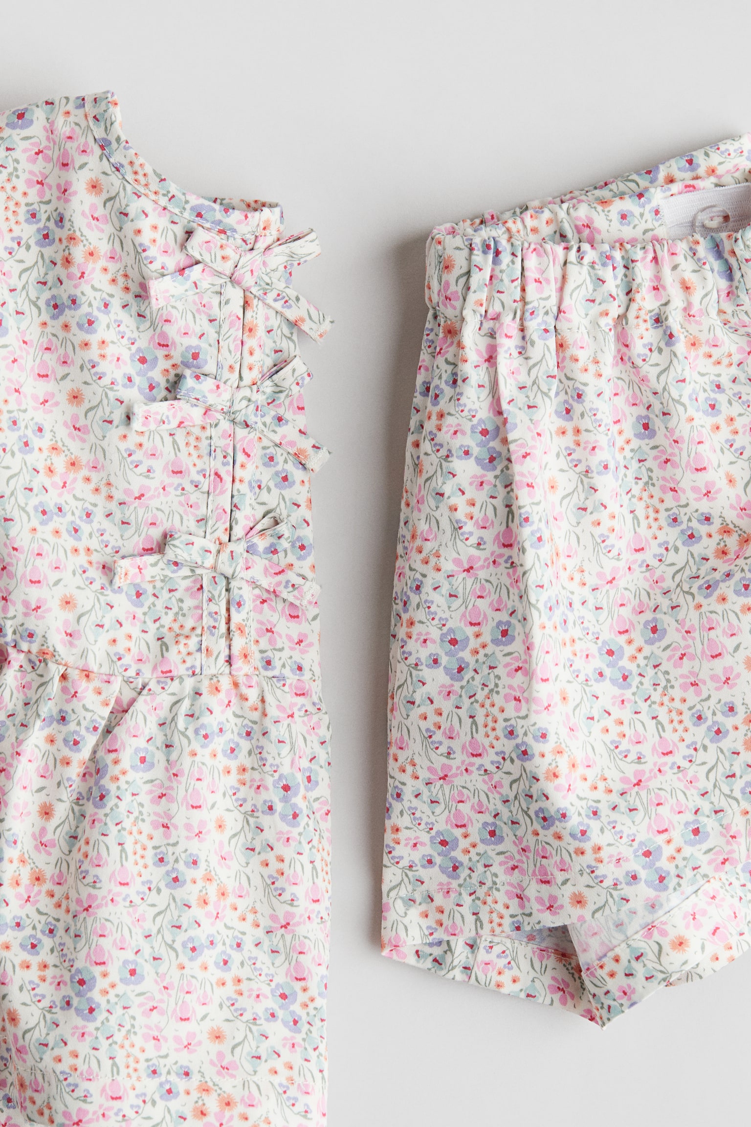 Детские комплекты H&M 2-piece Cotton Poplin Set, цвет: Розовый / С принтом — фото 2