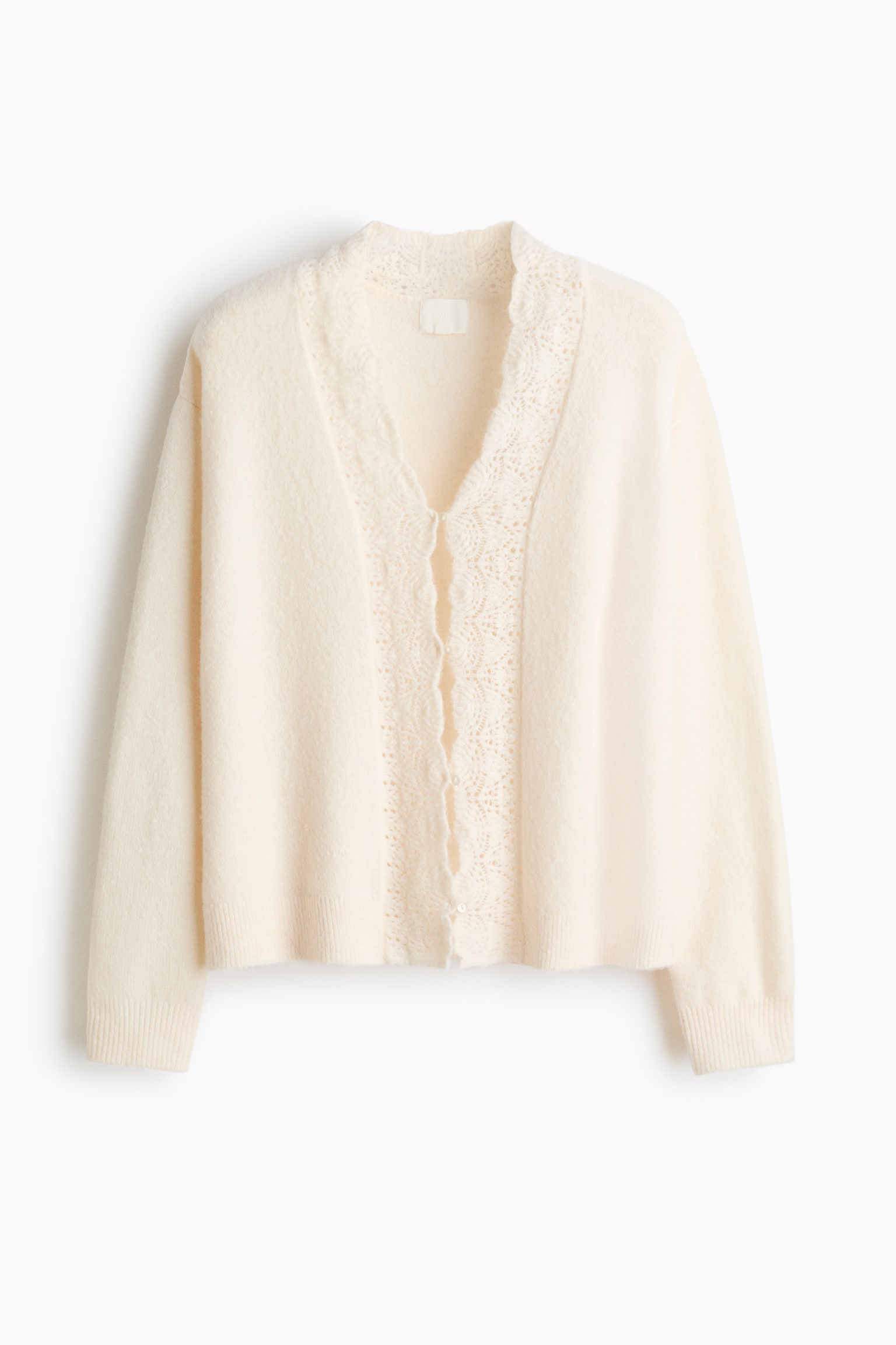 ポインテルデザインカーディガン - ライトベージュ/ダークブラウン/ダークグレーメランジ