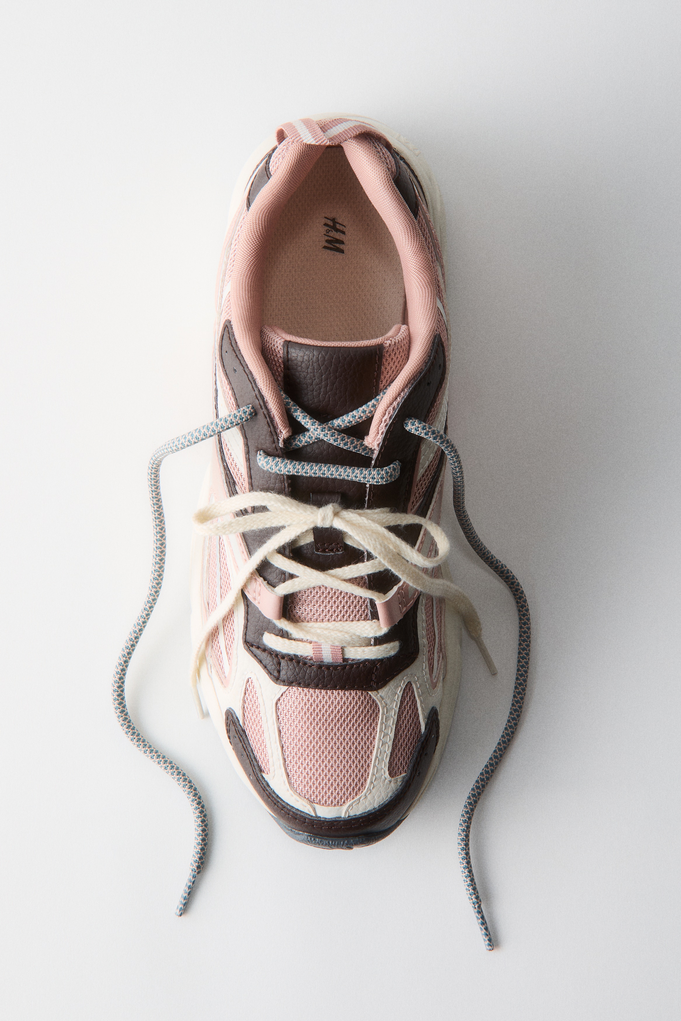 Χοντρόσολα sneakers - Ανοιχτό ροζ/σκούρο καφέ/λευκό/Σκούρο καφέ/Λευκό