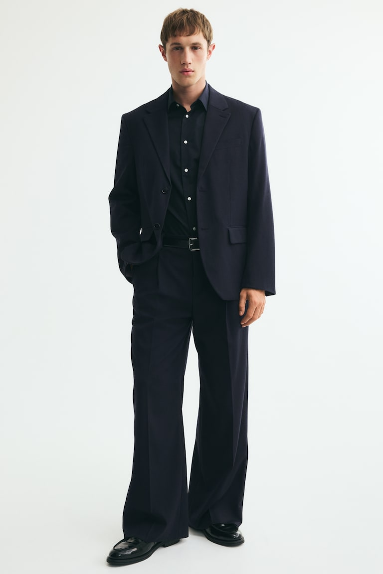 Elegantne pantalone od mešavine vune Loose Fit