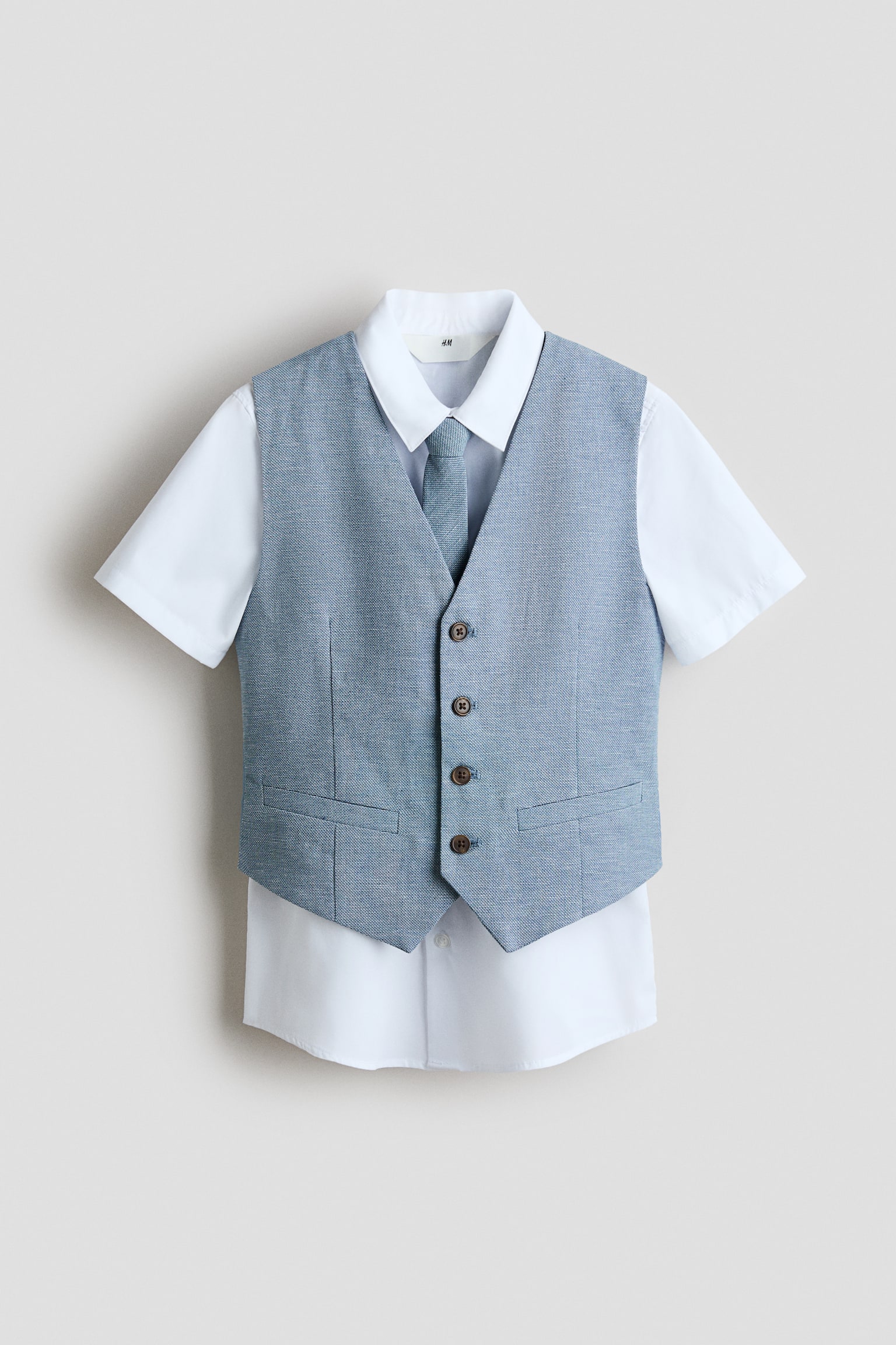 Ensemble habillé 3 pièces - Bleu ancien clair/blanc/Beige clair/blanc