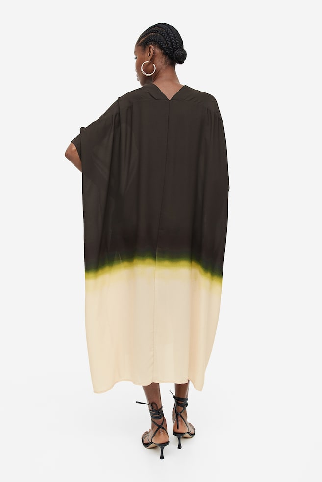 Oversized kaftan dress - Black/Ombre/Natural white/Zebra print/Orange/Patterned/Black - 3