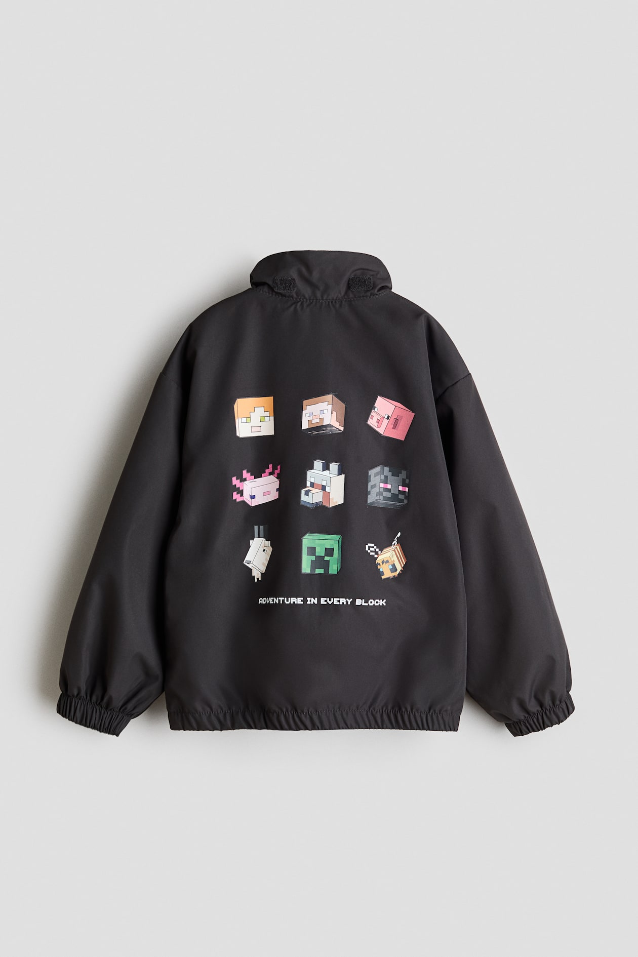 Hooded windbreaker - Dark grey/Minecraft - Kids | H&M IE