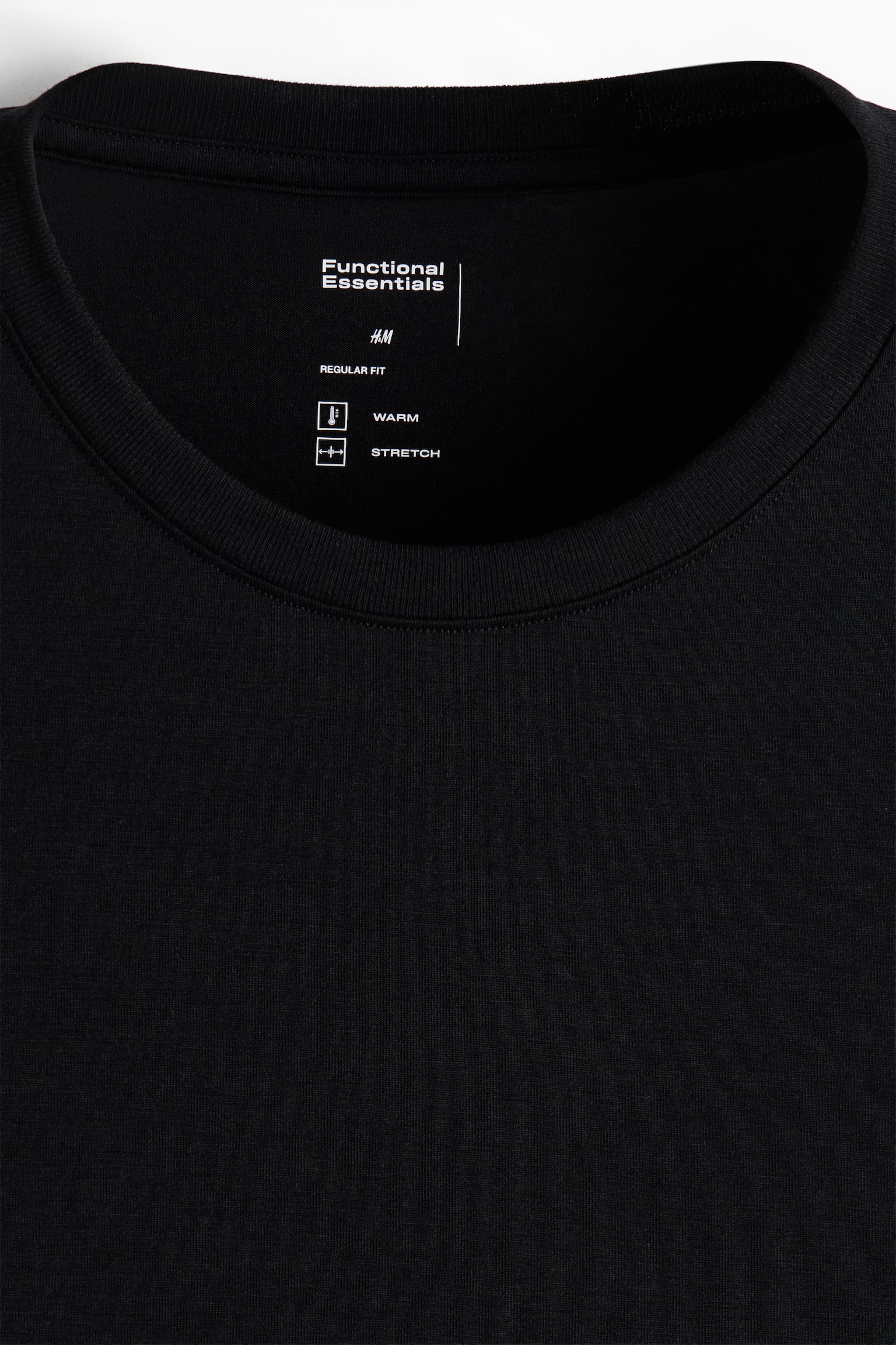 Warming Regular Fit Long-sleeved T-shirt - Black/White - 2