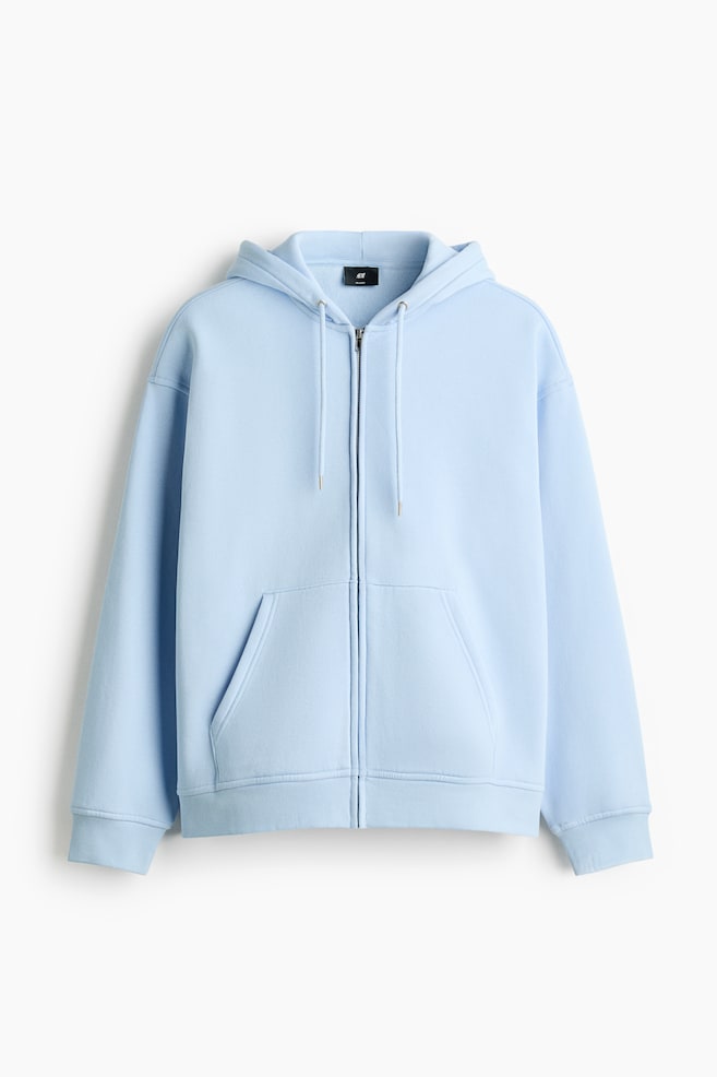 Loose-Fit Hooded Jacket - Light blue/Black/Gray melange/Dark gray/Dark blue/Dark brown/Dark gray/Cream/Beige/Light gray/Dark khaki green/Light dusty blue - 1