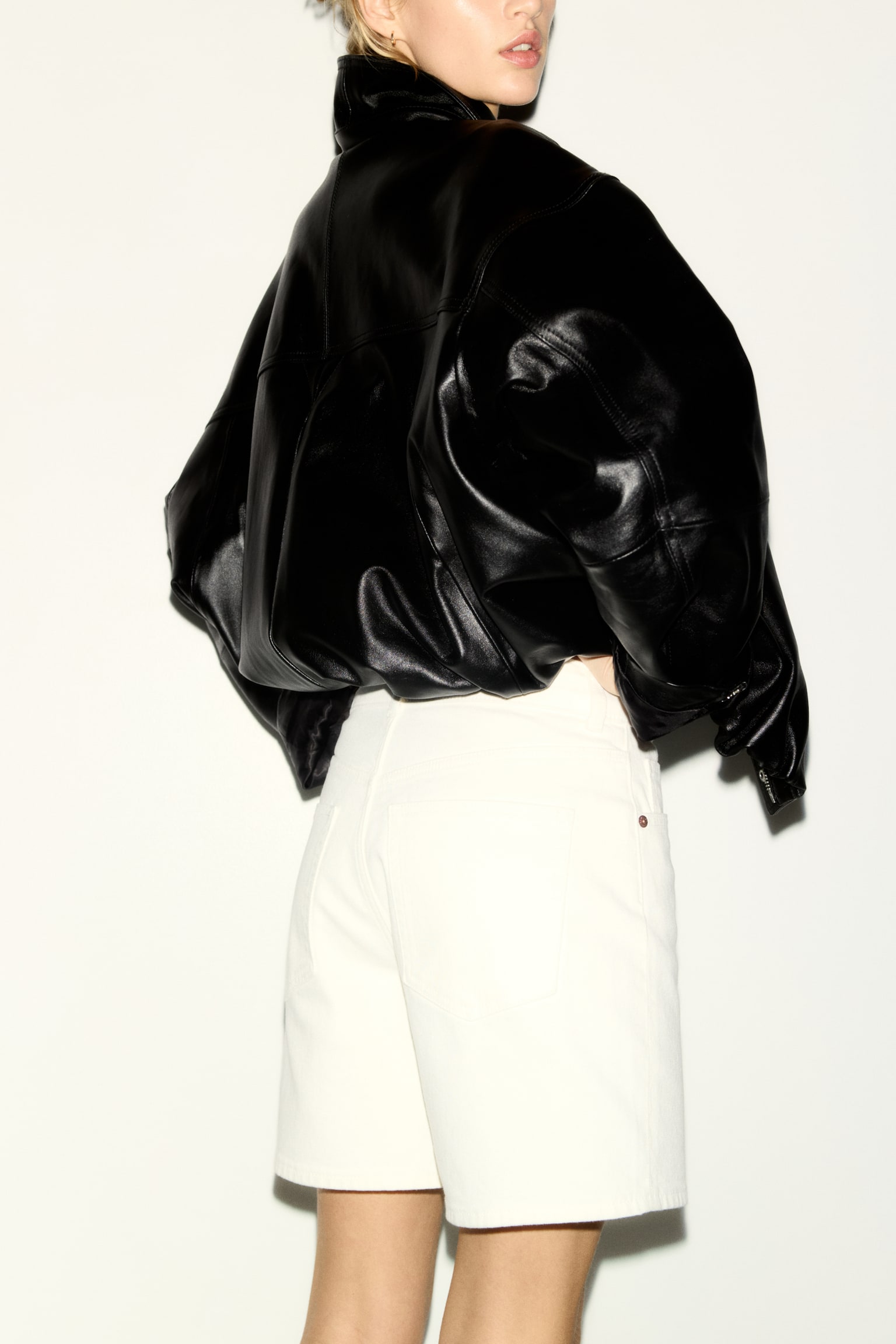 Dżinsowe szorty z wysokim stanem - Kremowy/Ciemnoszary/Jasnoniebieski denim/Niebieski denim - 6