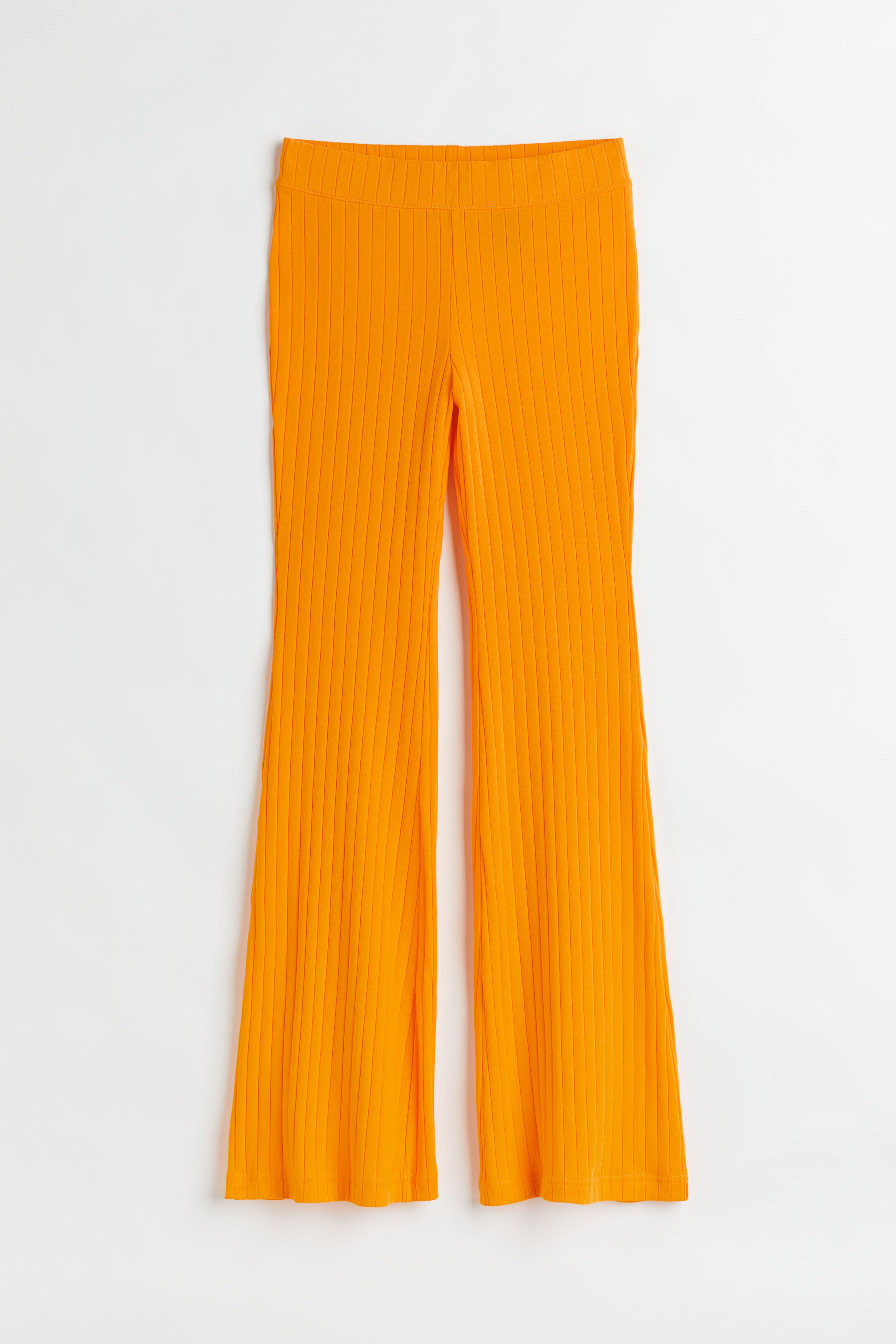 Ribbed Jersey Pants Orange Ladies H M CA