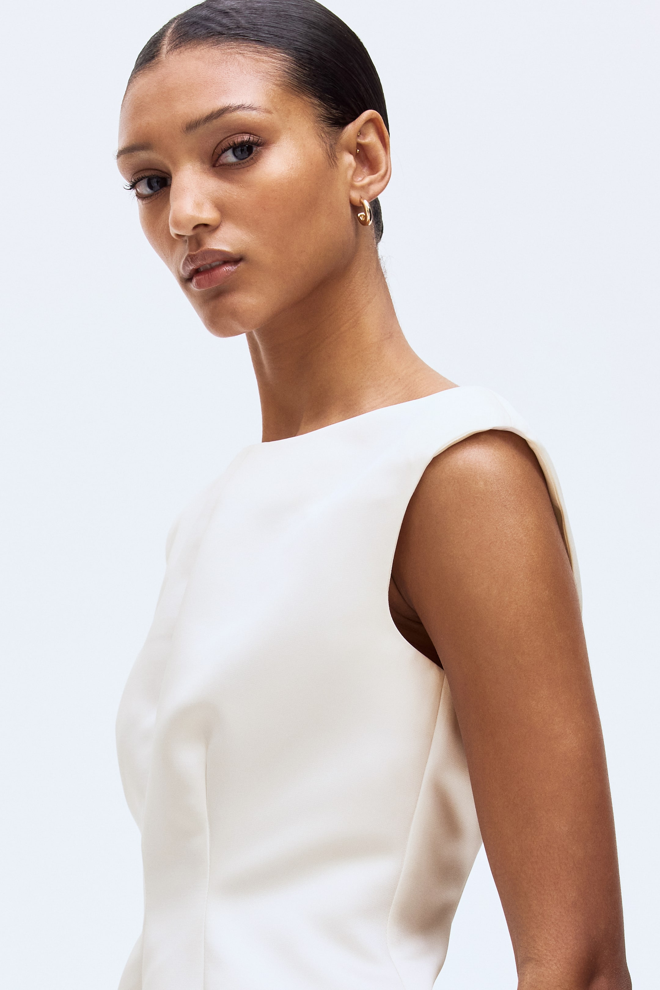 View larger image: Bow-Detail Dress - White - Ladies | H&M PH 2