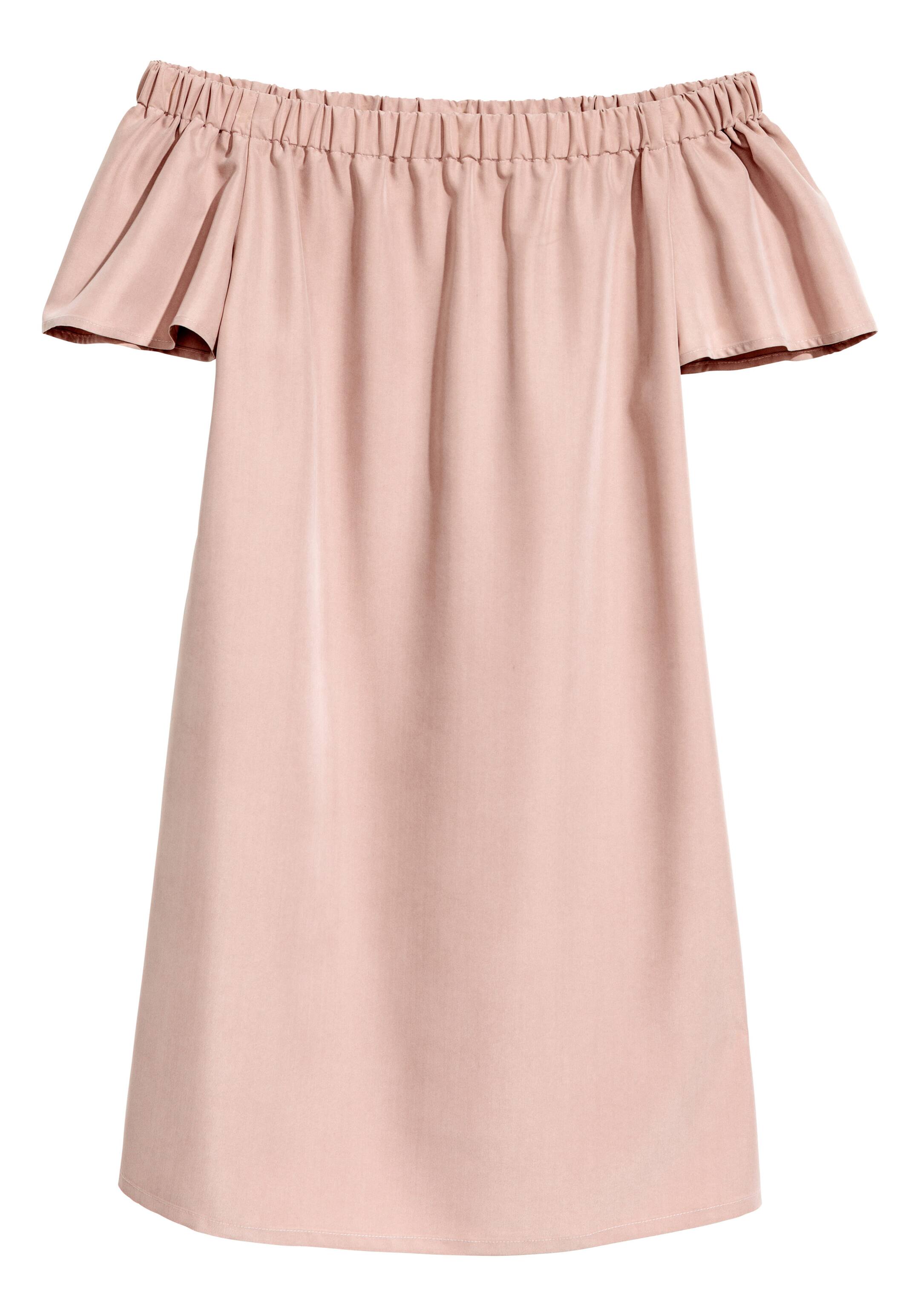 View larger image: Off-the-shoulder dress - Powder pink - Ladies | H&M GB 1