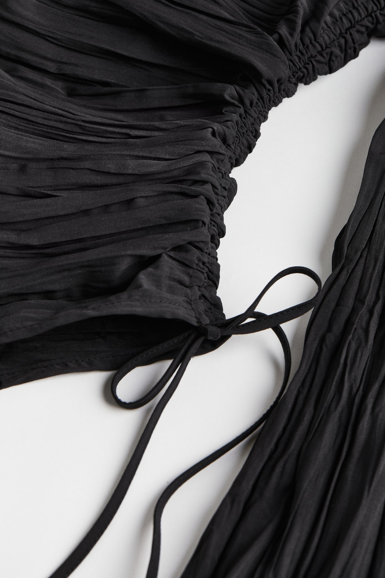 豐盈感洋裝 - 黑色/綠色 - 2