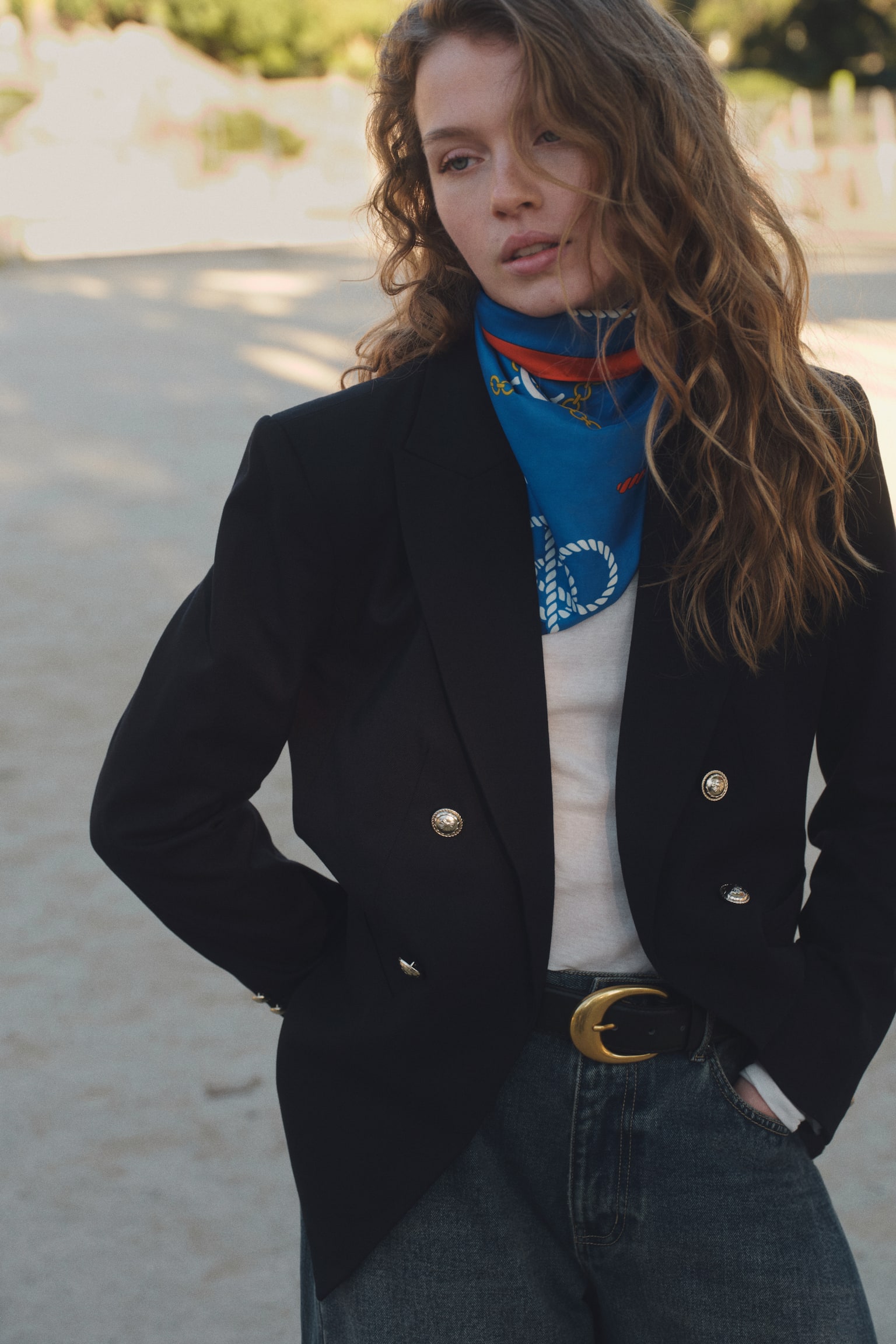 Double-breasted blazer - Navy blue - 4