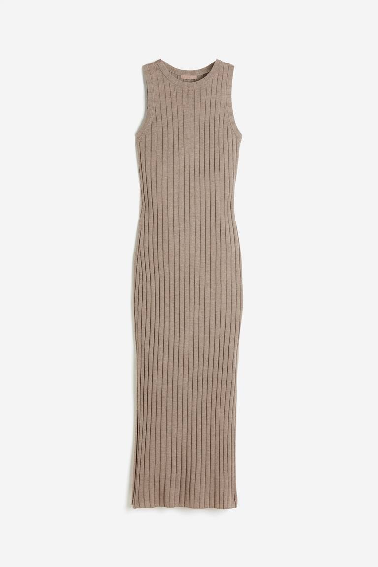 aje sylvette knit midi dress Breeze Knit Midi Dress-CHOCOLATE / XXS main image 1