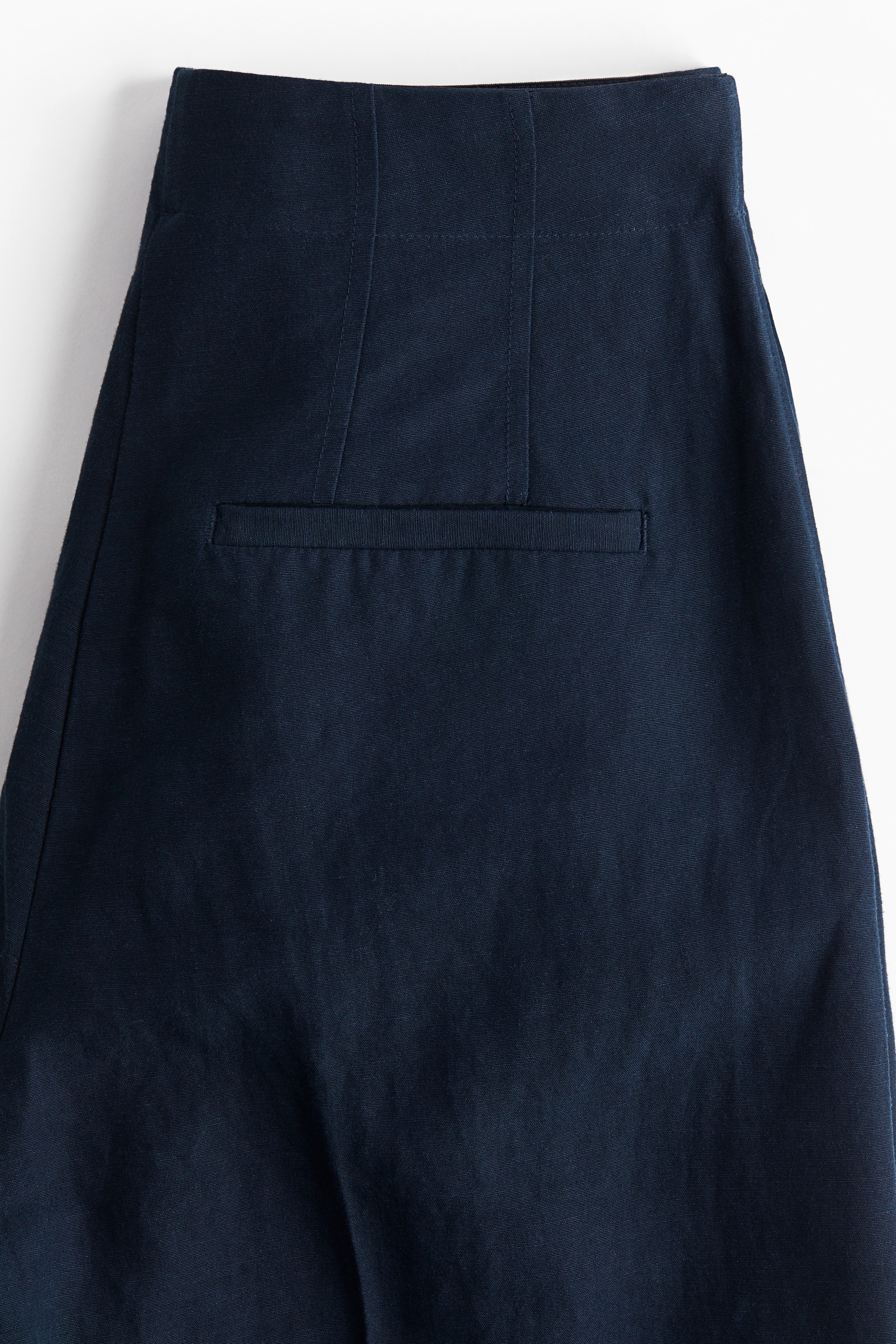 Wide linen-blend trousers