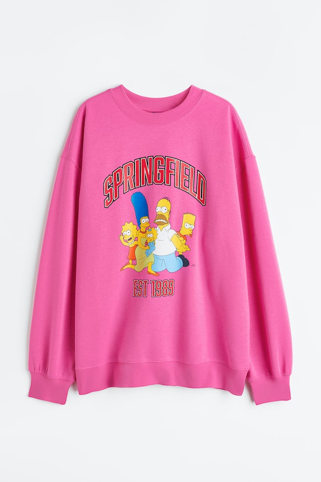Printed sweatshirt - Cerise/The Simpsons - 1
