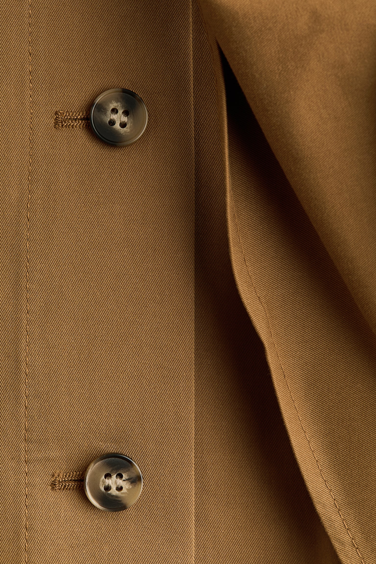 Scarf-detail trench cape - Dark beige/Light beige - 4