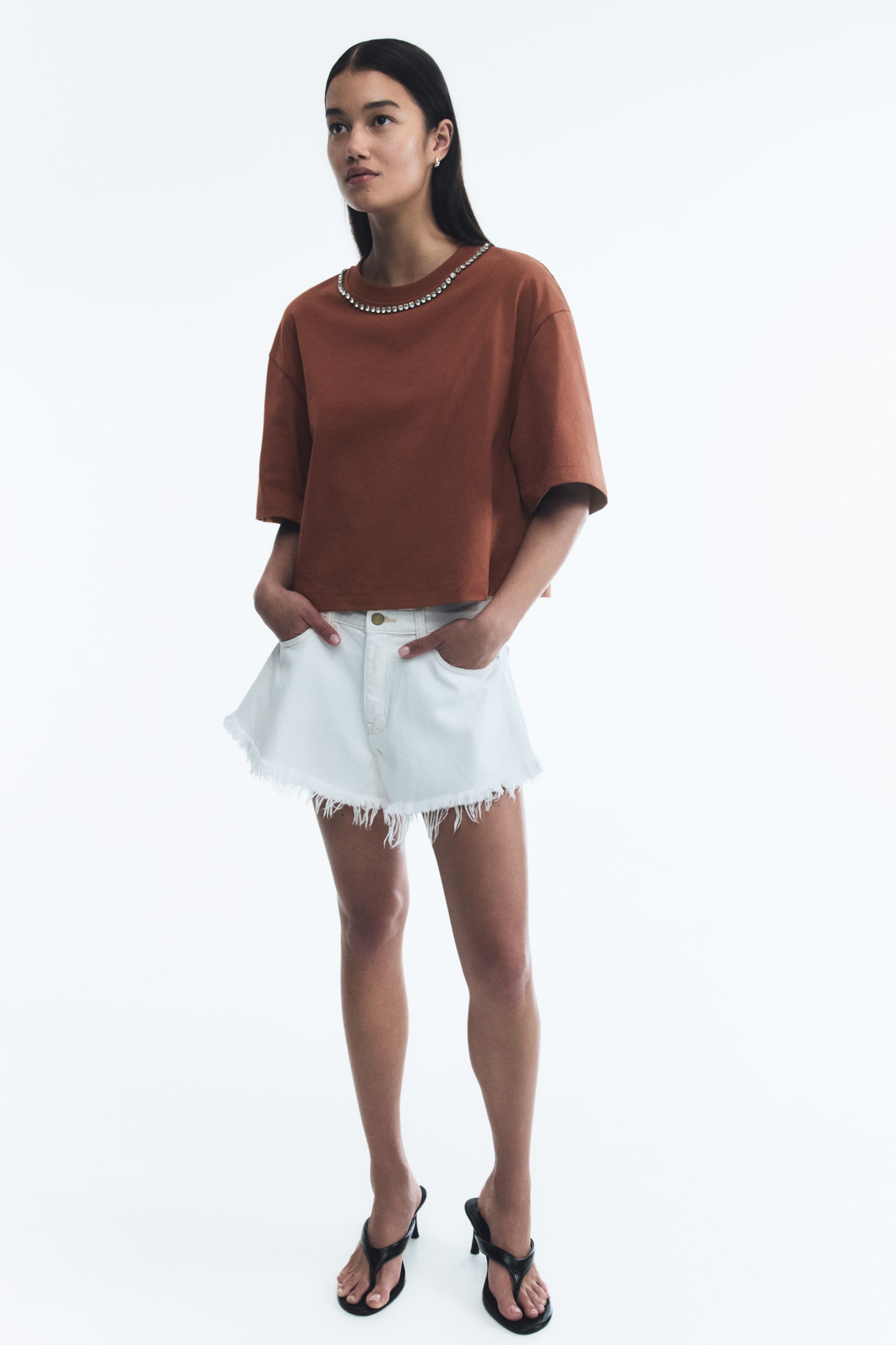 Design Detail Tee - Brown/Cream/Black - 3