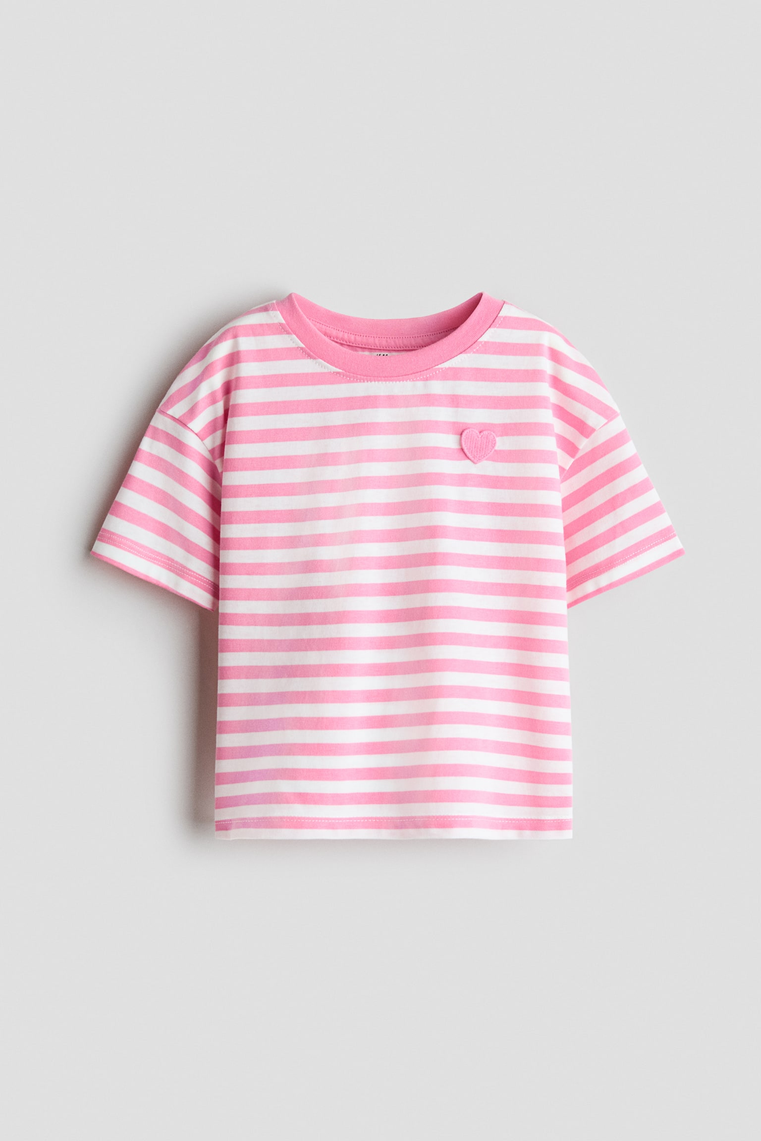 T-shirt en coton avec applications - Rose clair/rayé/Ivoire/fleurs/Blanc/rayures bleu marine/Ivoire/New York/Crème/nœud/Rose clair/nœuds/Ivoire/Spread love/Rose corail/Le Marais