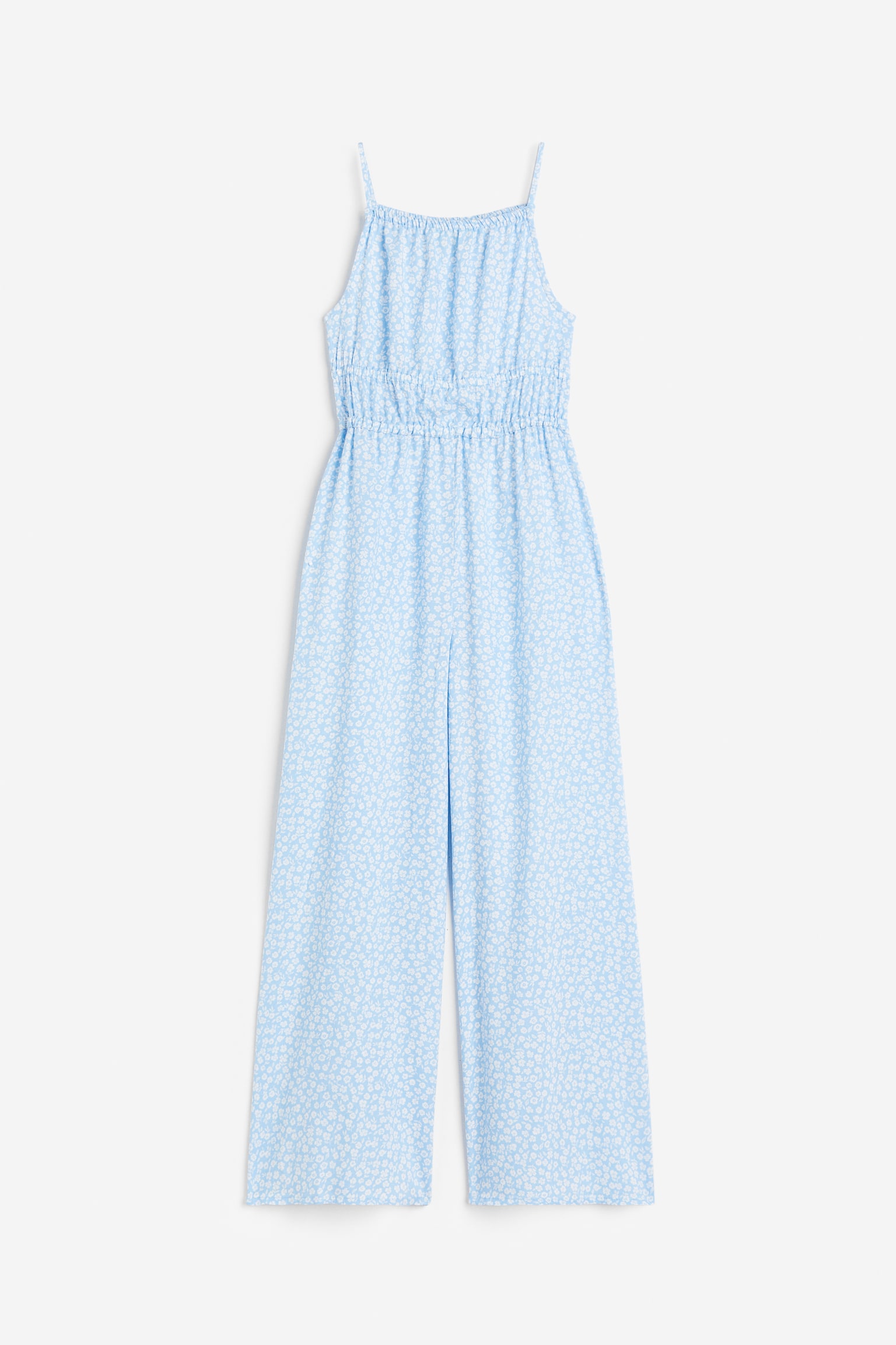 Gathered Jumpsuit - Light blue/Floral/Navy blue/Stripe - 1