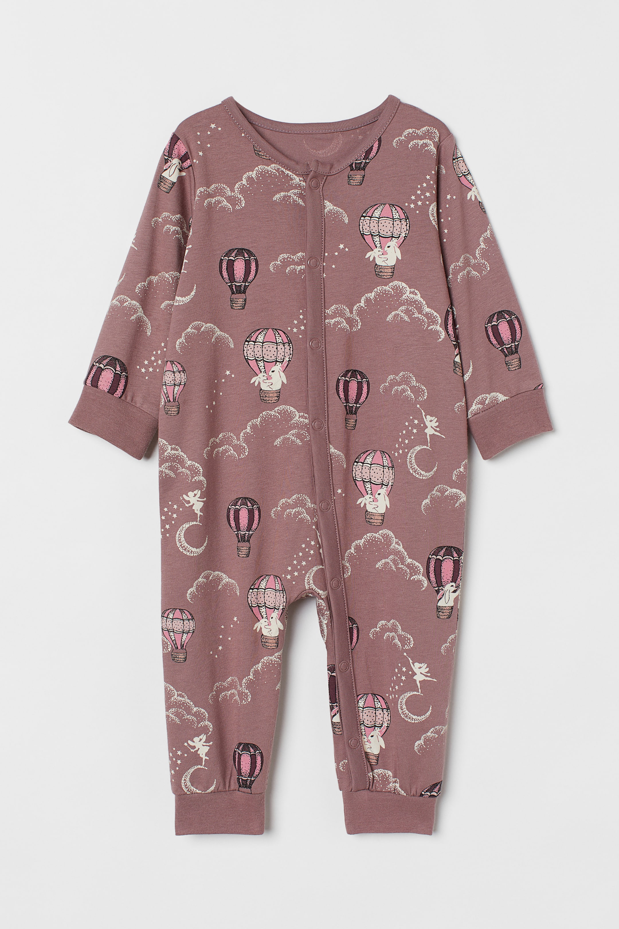 View larger image: Patterned pyjamas - Dusky pink/Hot air balloons - Kids | H&M IE 1