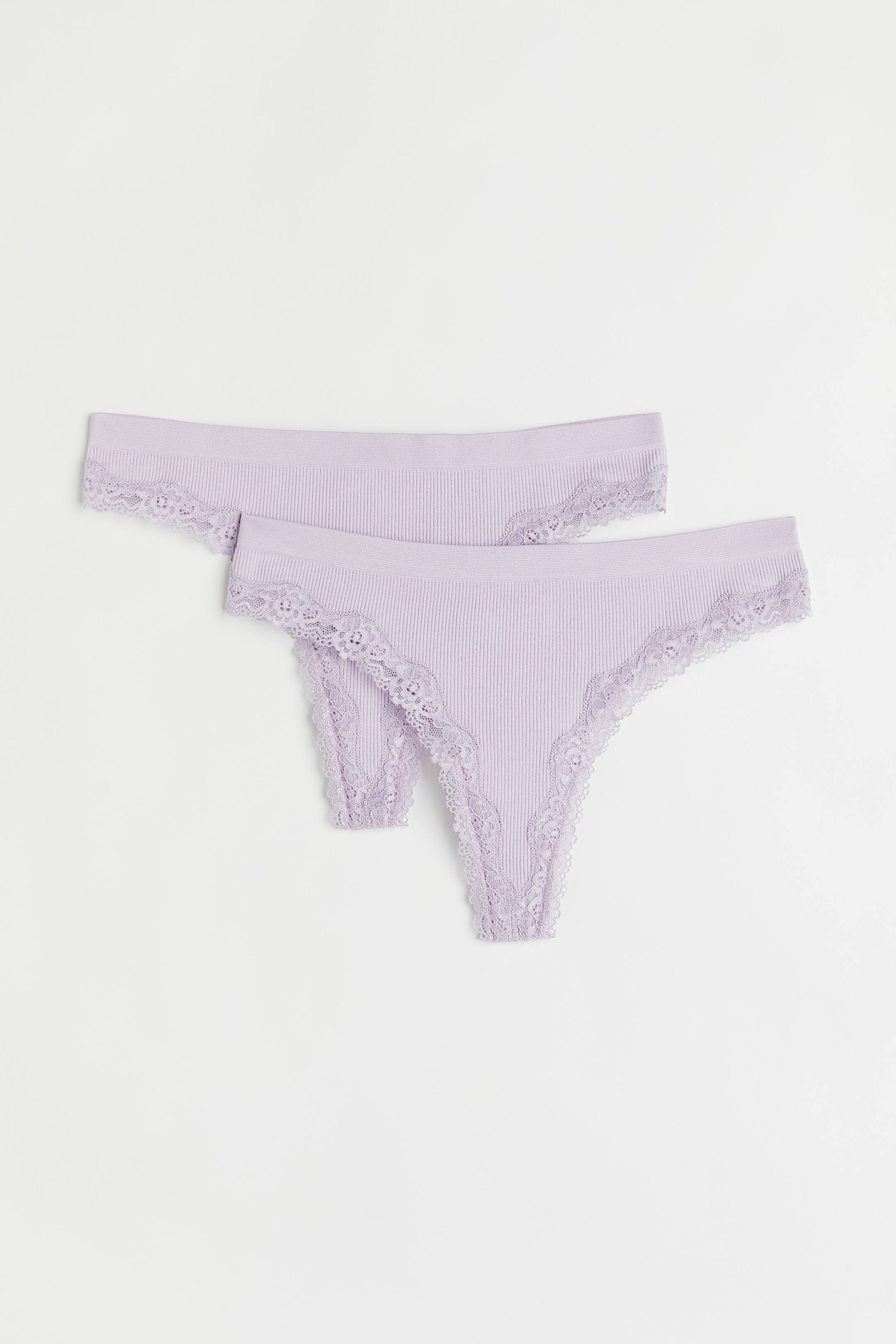 Größeres Bild ansehen: 2er-Pack Slips Brazilian - Helllila - Ladies | H&M DE 1