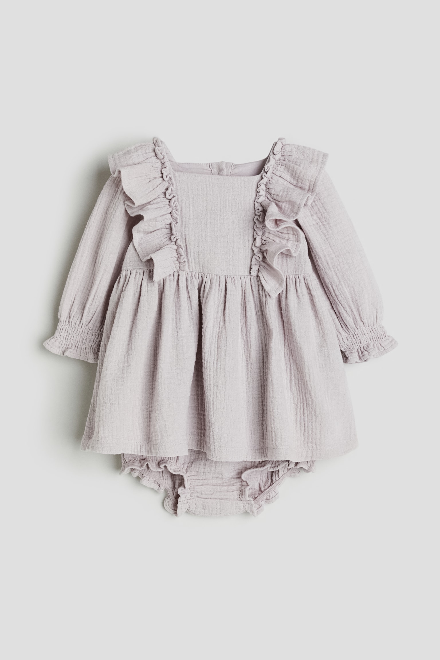 2-piece Dress & Bloomers Set - Light dusty purple - 1