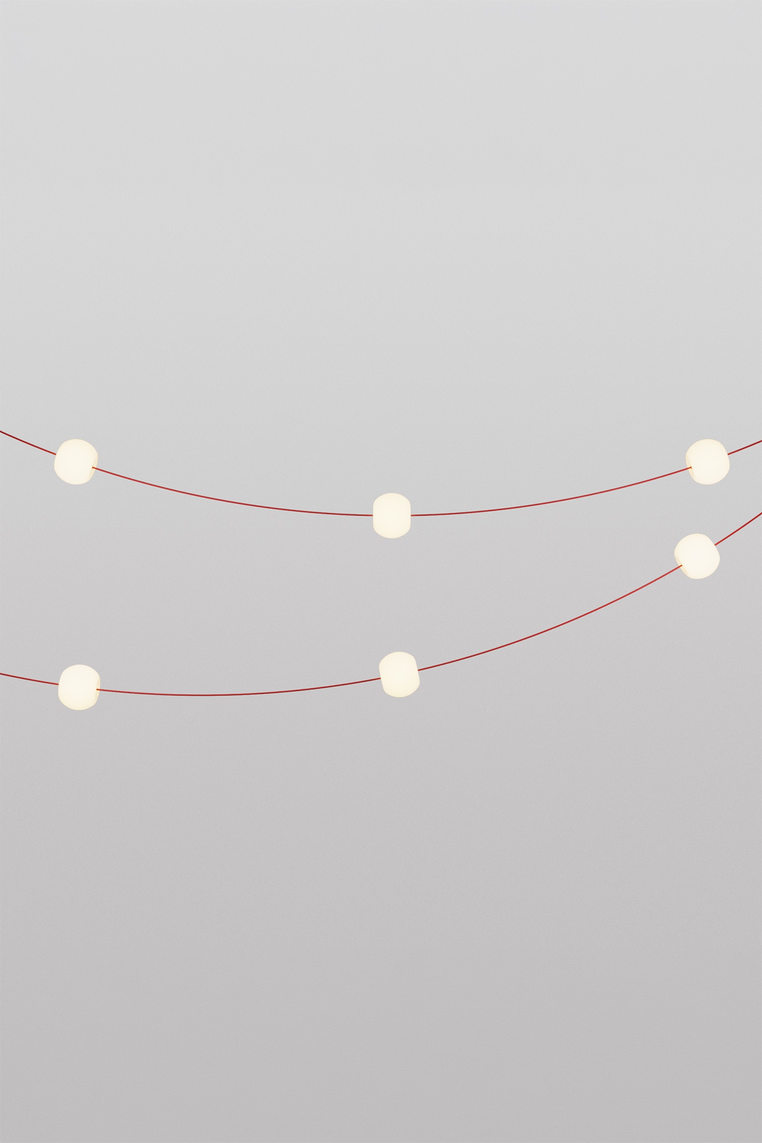 Guirlande Lumineuse D'extérieur Ip67 À 6 Ampoules - Rouge/Beige/Blanc