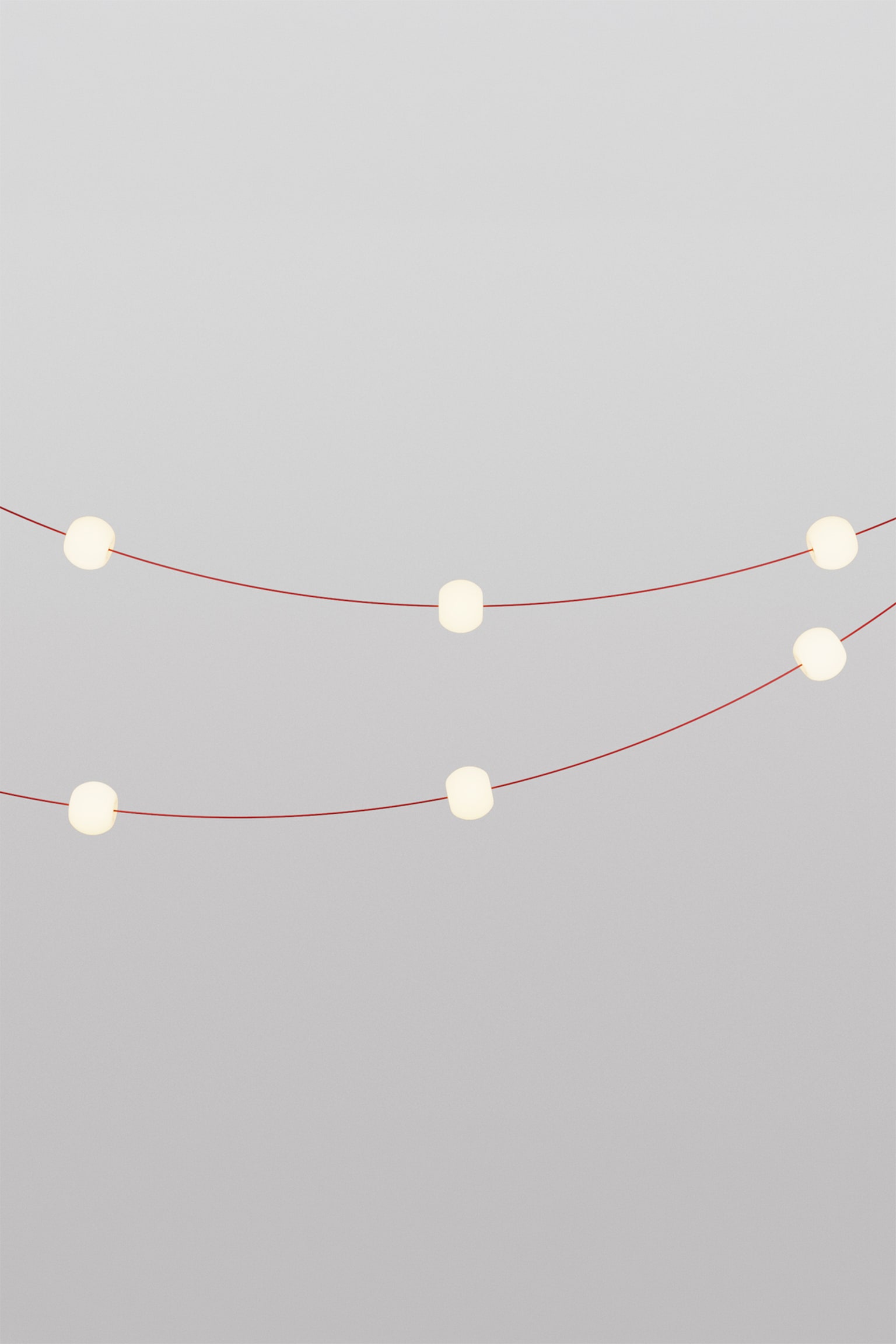 Lichterkette 6 Lichtpunkte Für Außen Ip67 - Rot/Beige/Weiß - 1