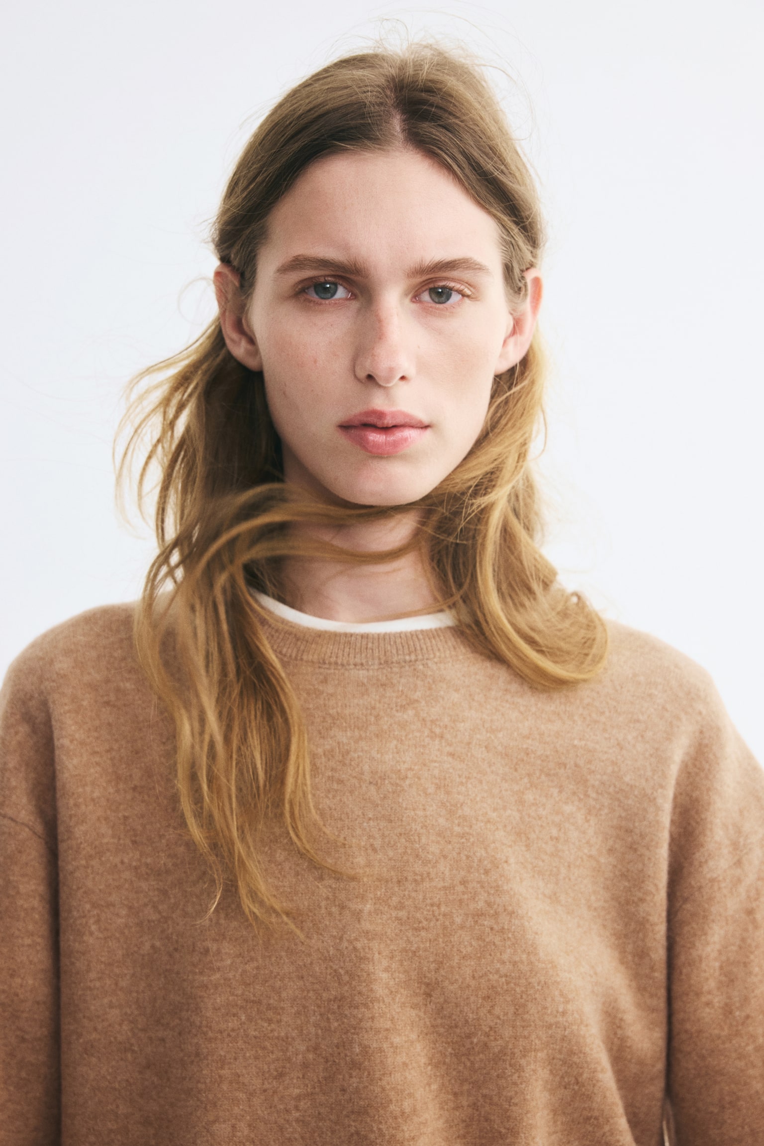 Женский свитер H&M Oversized Wool, цвет: Тёмный бежевый — фото 3