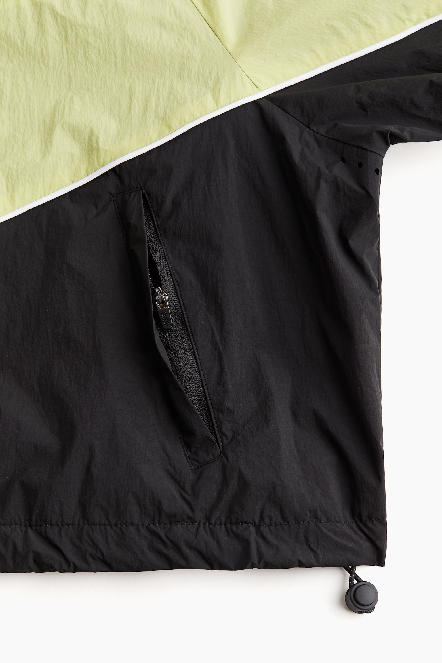 Windproof Activewear Jacket - Black/Neon green - 7