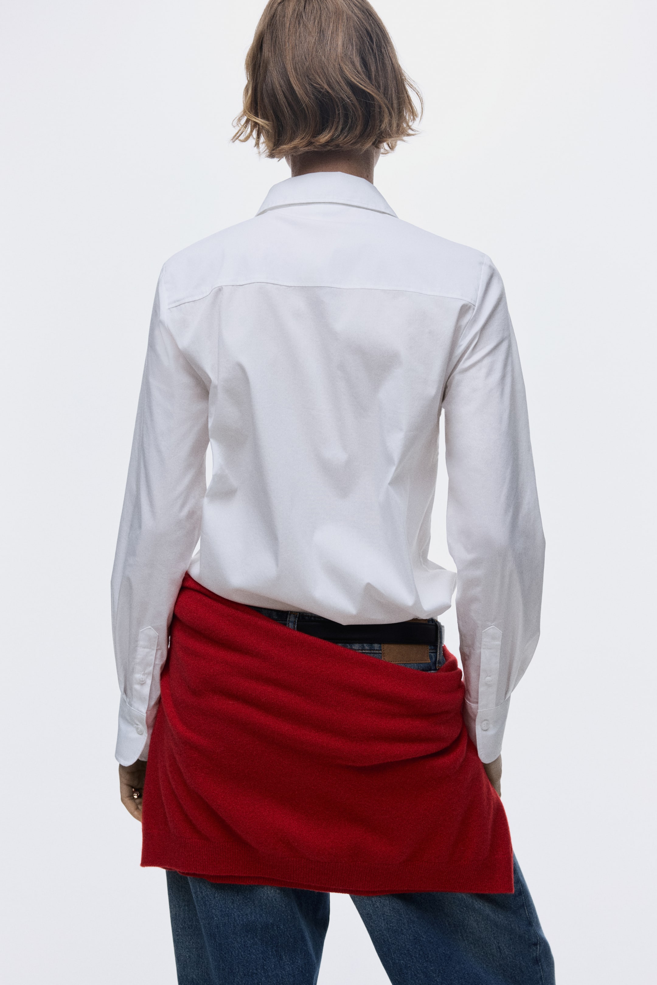 View larger image: Cotton-blend Shirt - White - Ladies | H&M CA 6