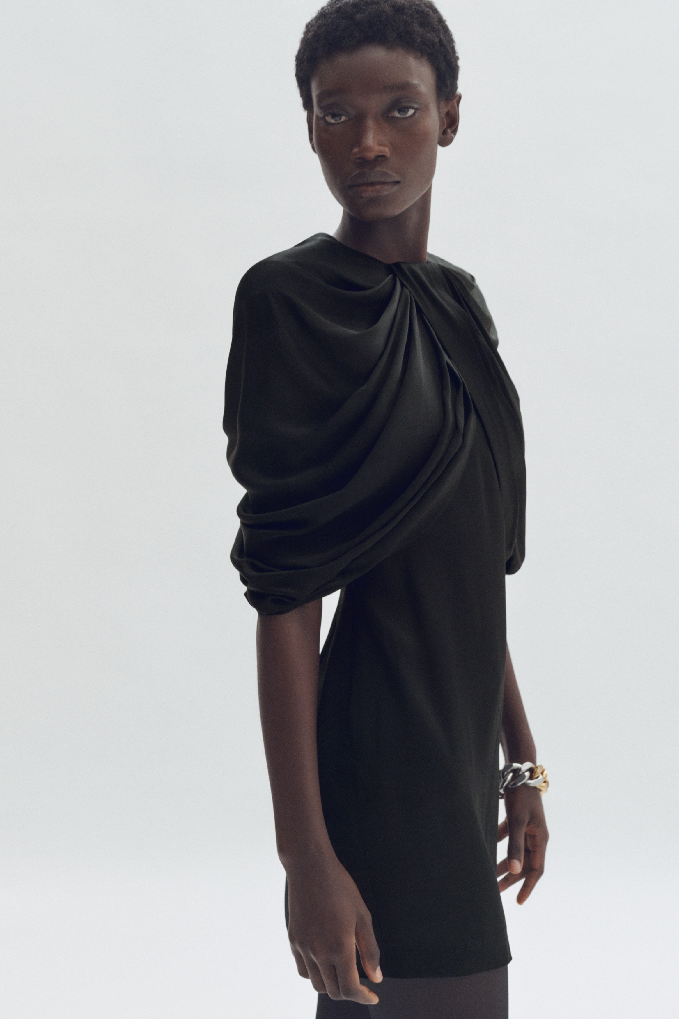 Draped Satin Mini Dress from H&M - $139