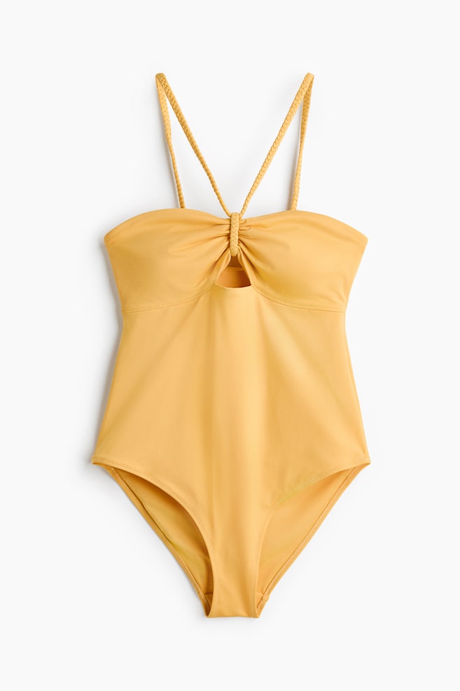 Costum de baie cu cupe căptușite - Galben/Albastru/Maro-închis/Roșu - 1