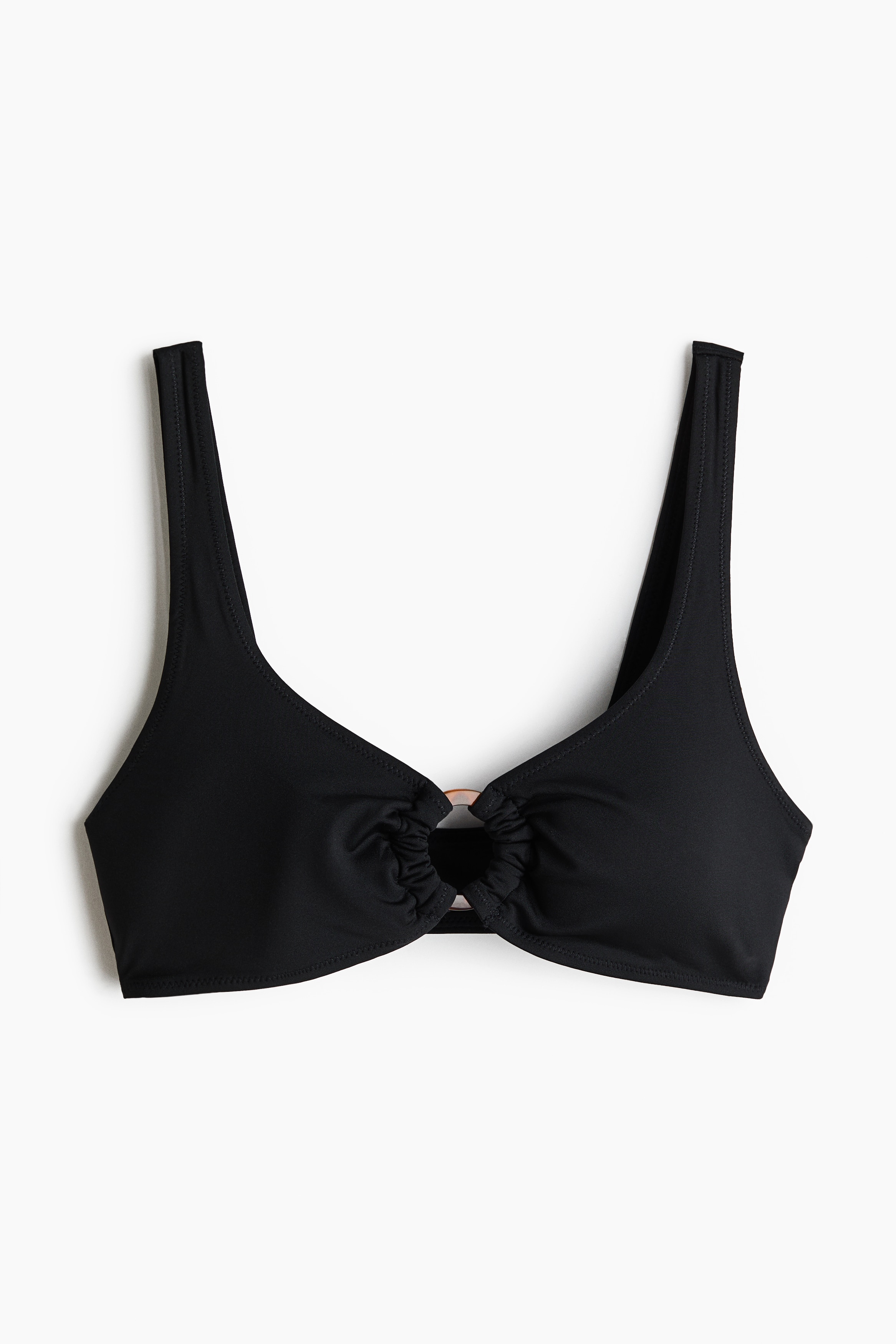 Padded bikini top-Black