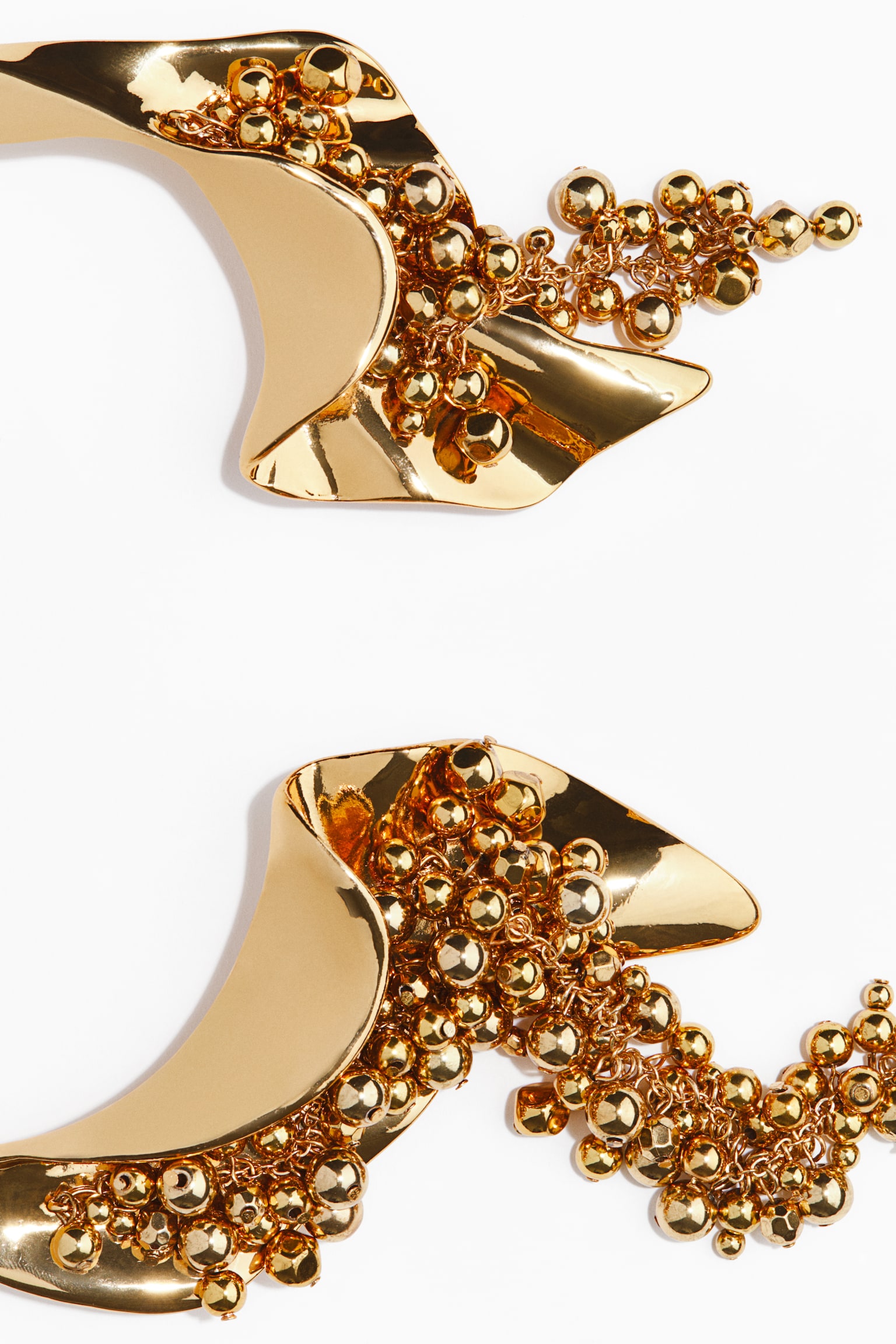 Náhrdelník s pantem a korálky - Zlatá - 3