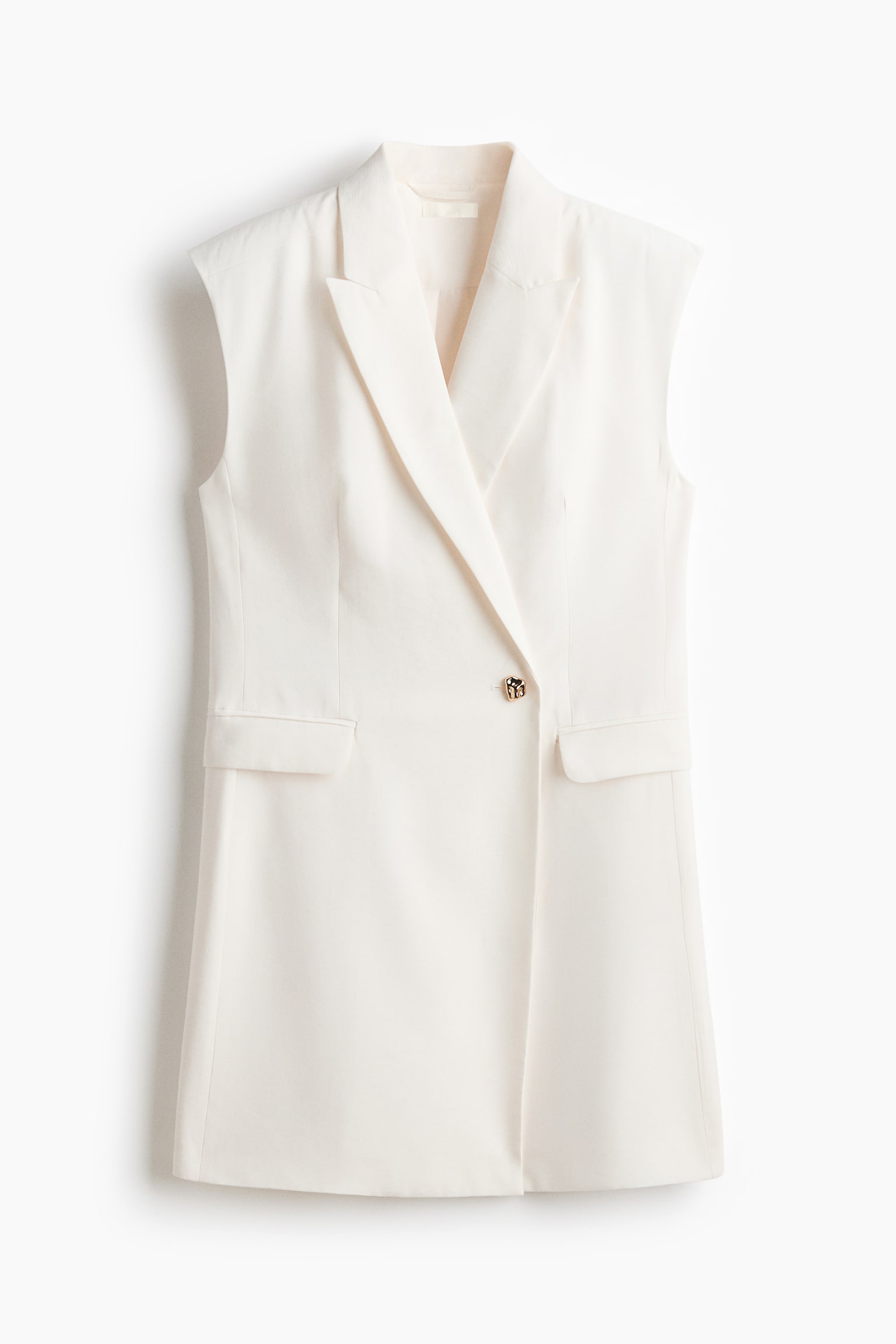 Double-breasted blazer dress - White - 1