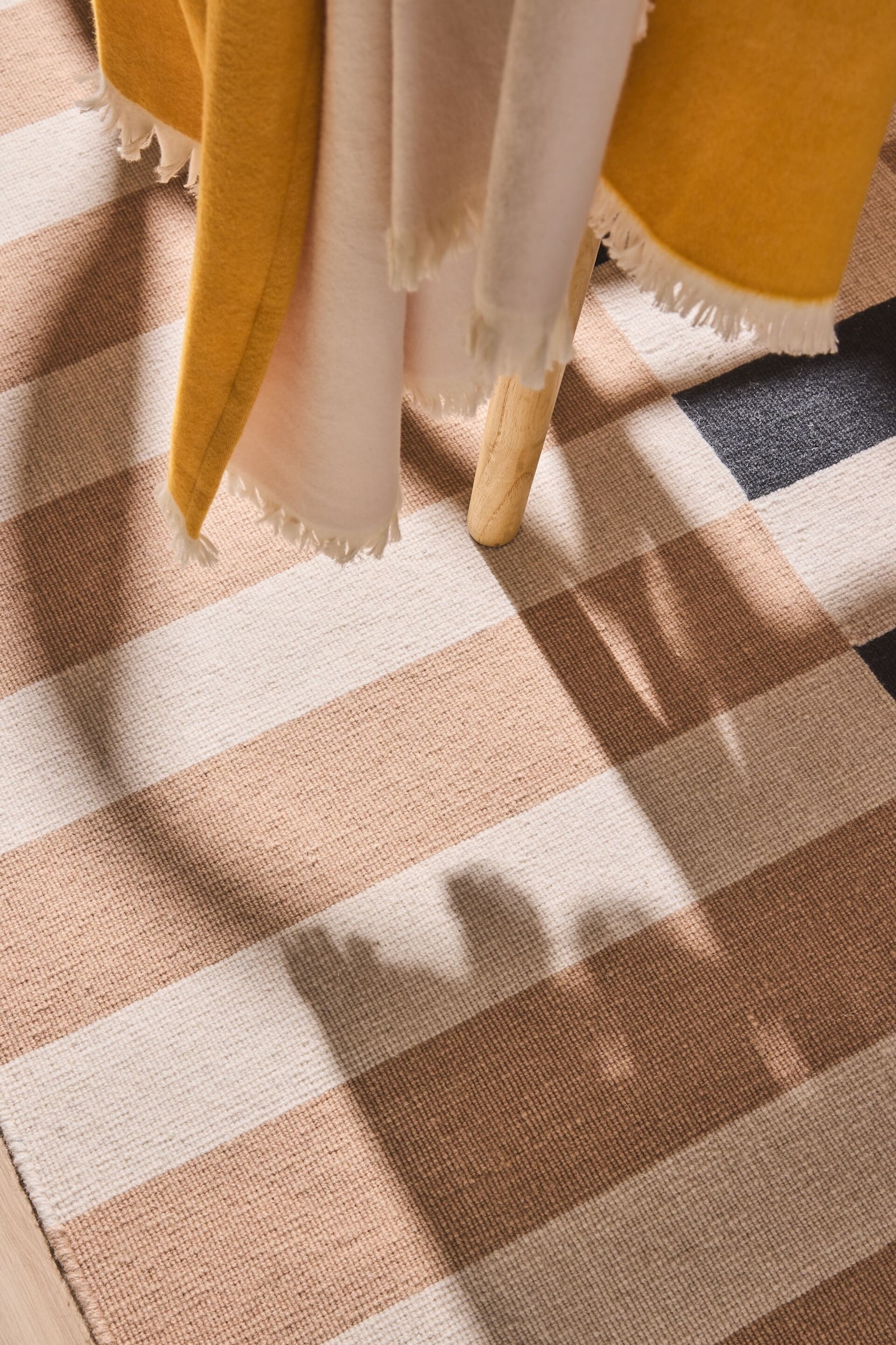 Alfombra De Tejido Plano Judith-Beige/negro - 4