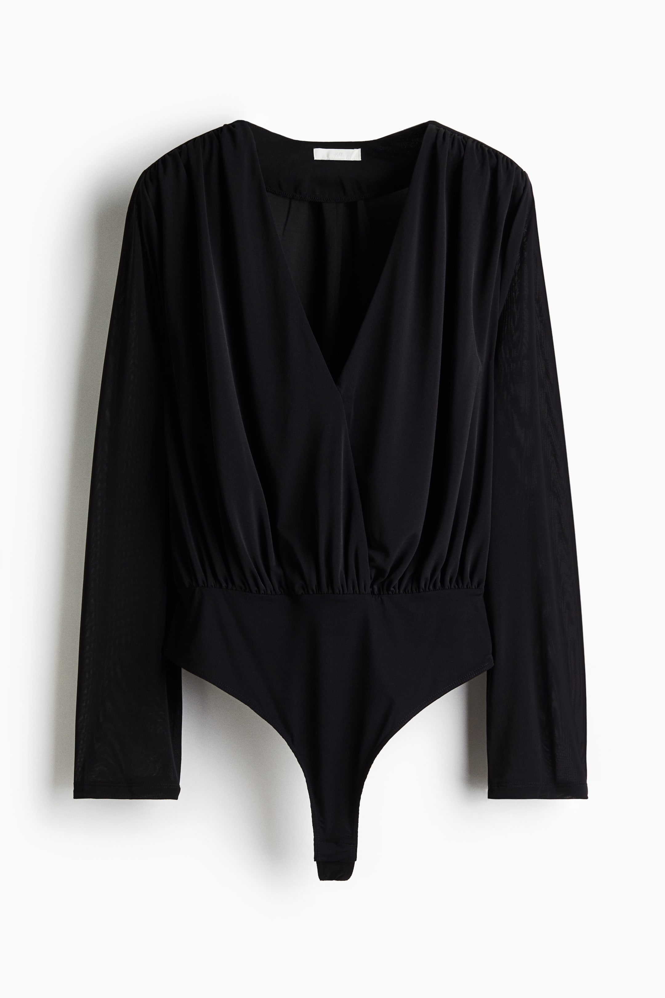 Visualizza immagine più grande: Draped V-neck thong body - Nero | H&M IT 6