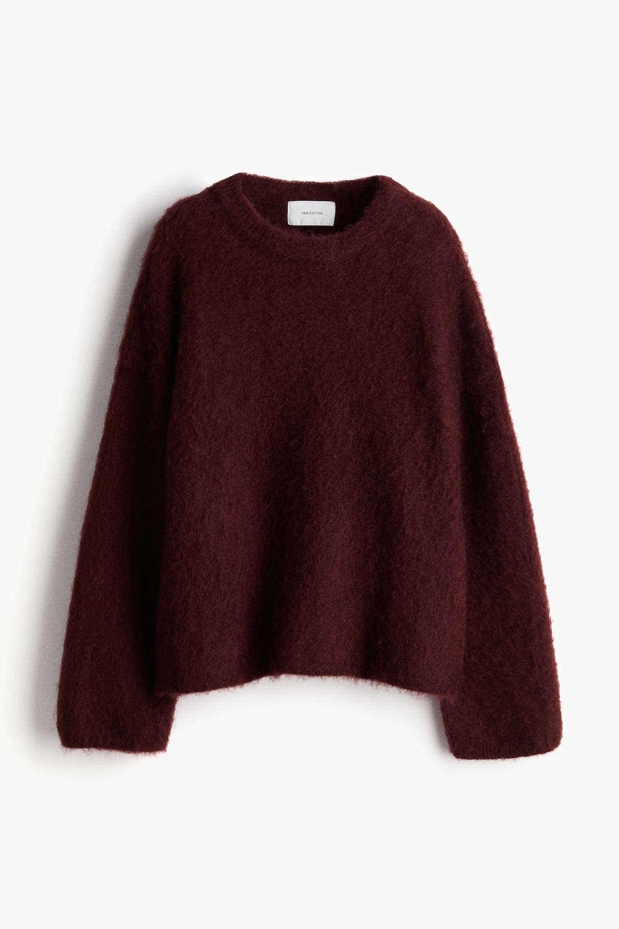 Women's Burgundy Oversized Mohair-Blend Sweater | H&M CA