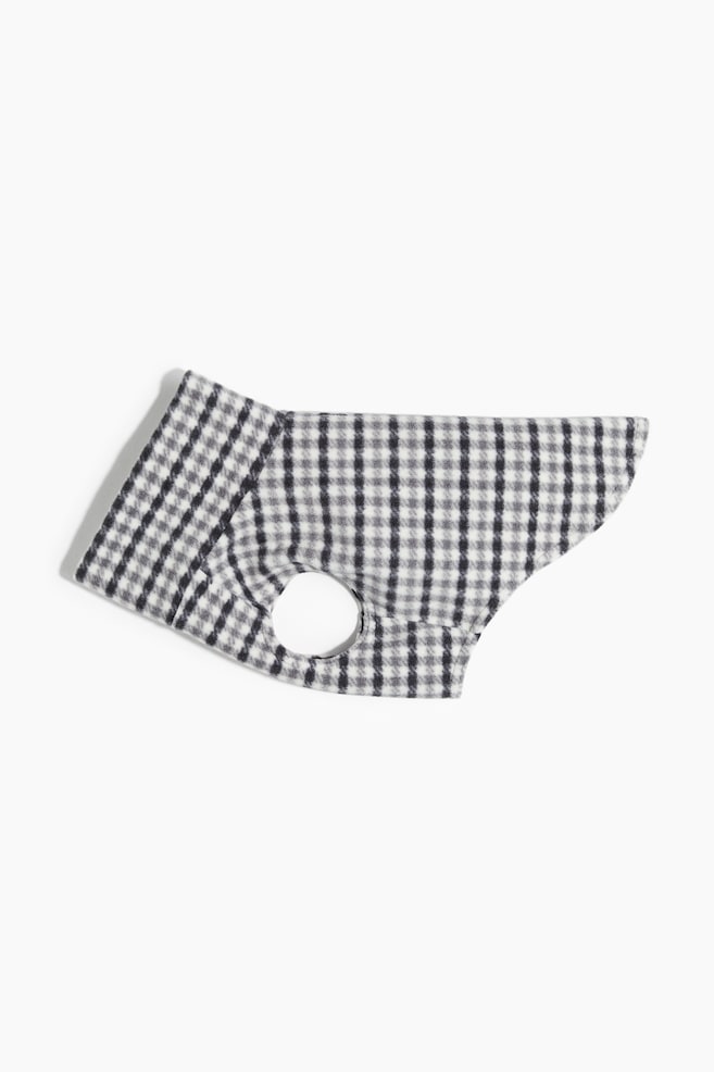 Fleece Top for Dog - White/gingham - 1