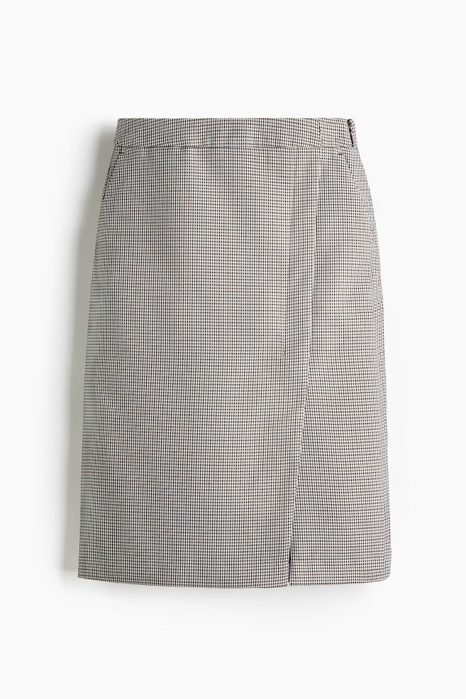 Pencil skirt - Brown/Dogtooth pattern - 1