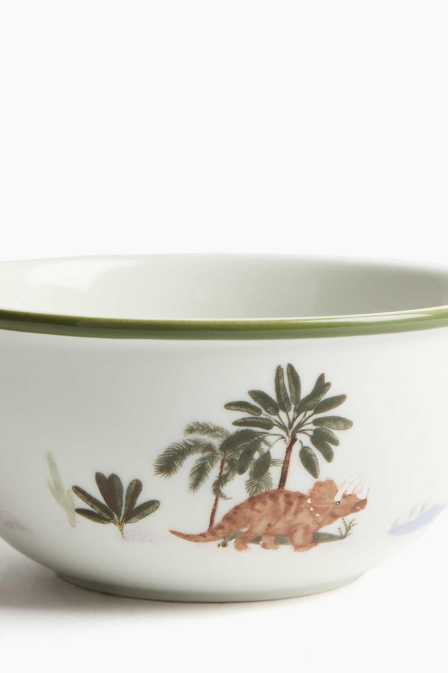 Children's porcelain bowl - White/Dinosaurs - 2