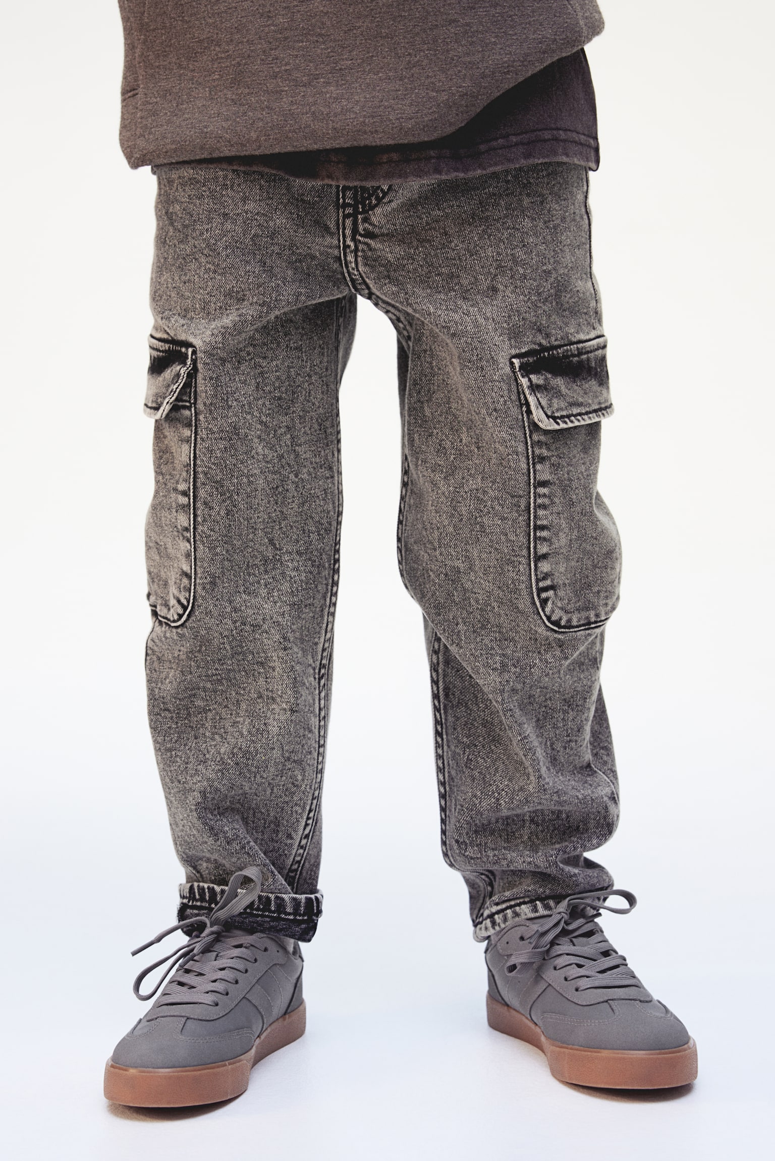 Relaxed Tapered Fit Jeans - Grey/Dark grey - 6