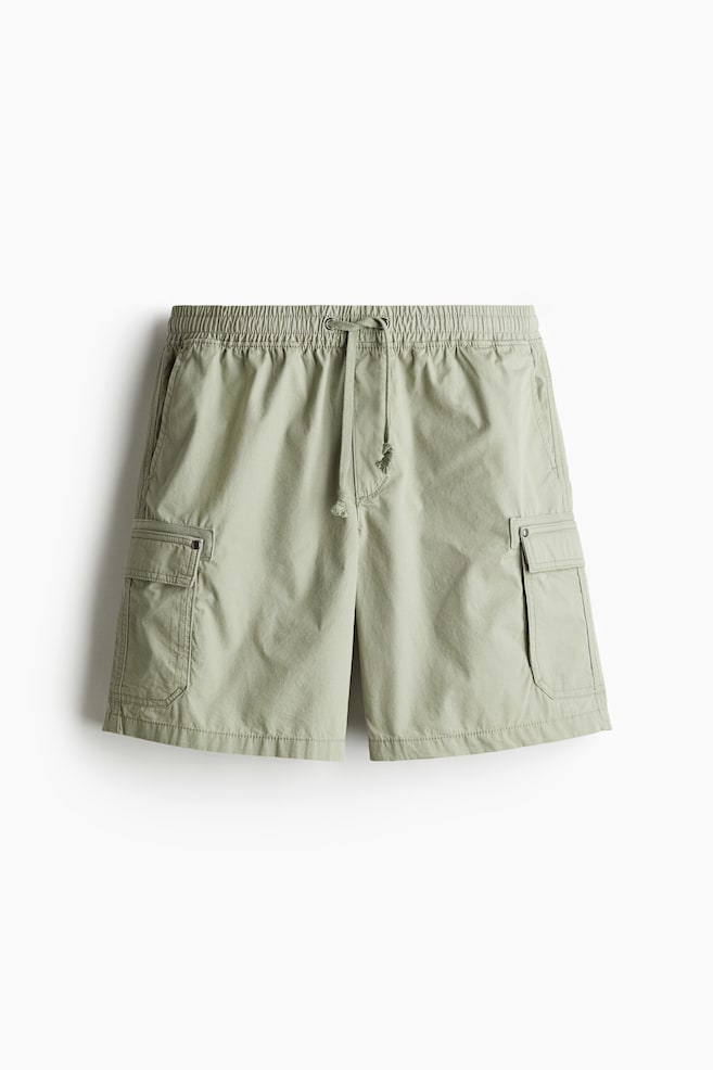 Cargoshorts in Relaxed Fit - Pistaziengrün/Schwarz - 1