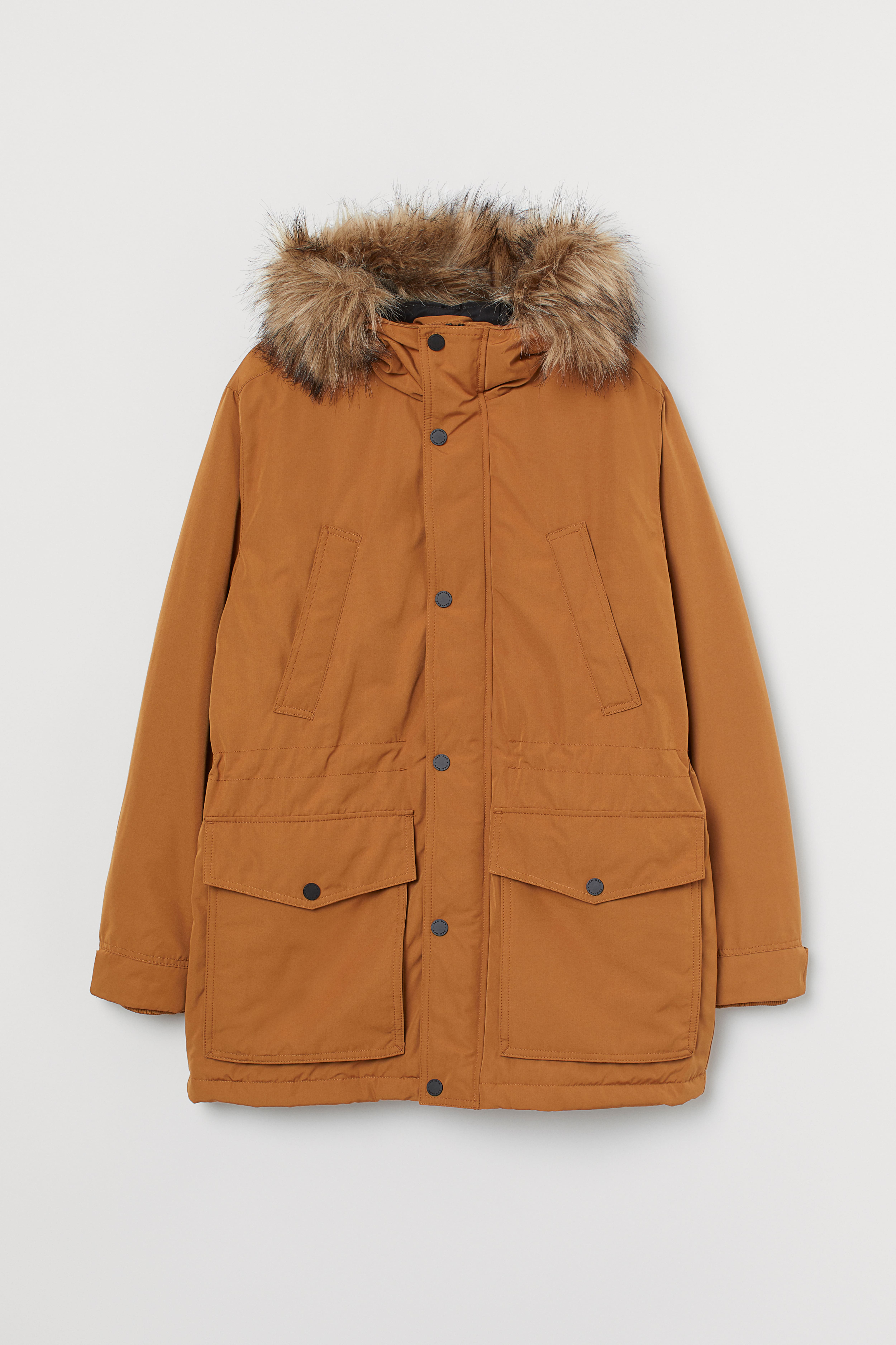 Parka matelassee avec capuche Marron clair HOMME H M BE