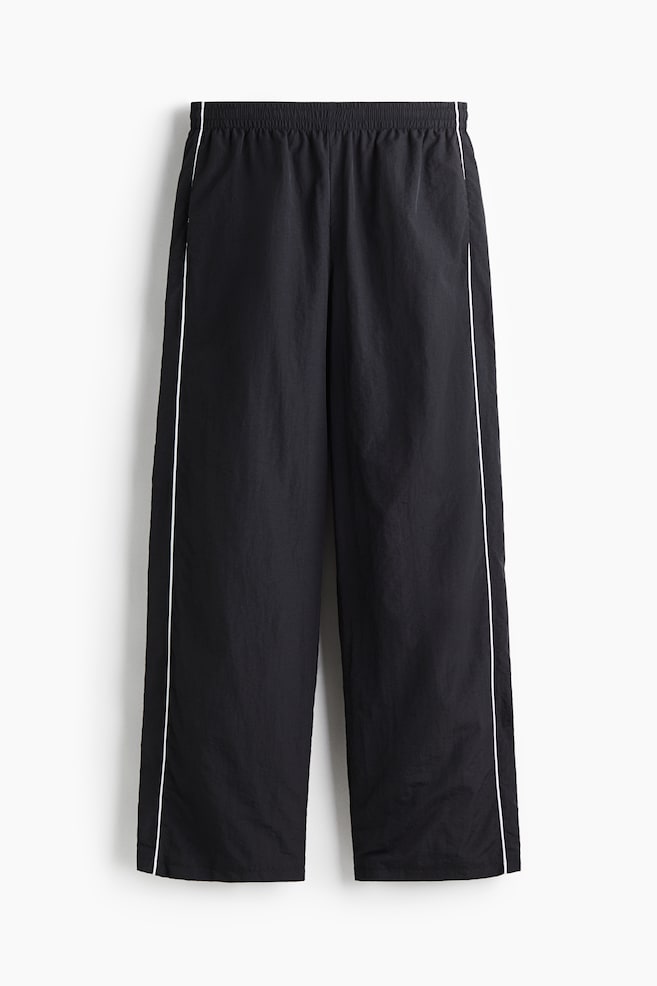 Pantaloni de trening de nailon Relaxed Fit - Negru - 1