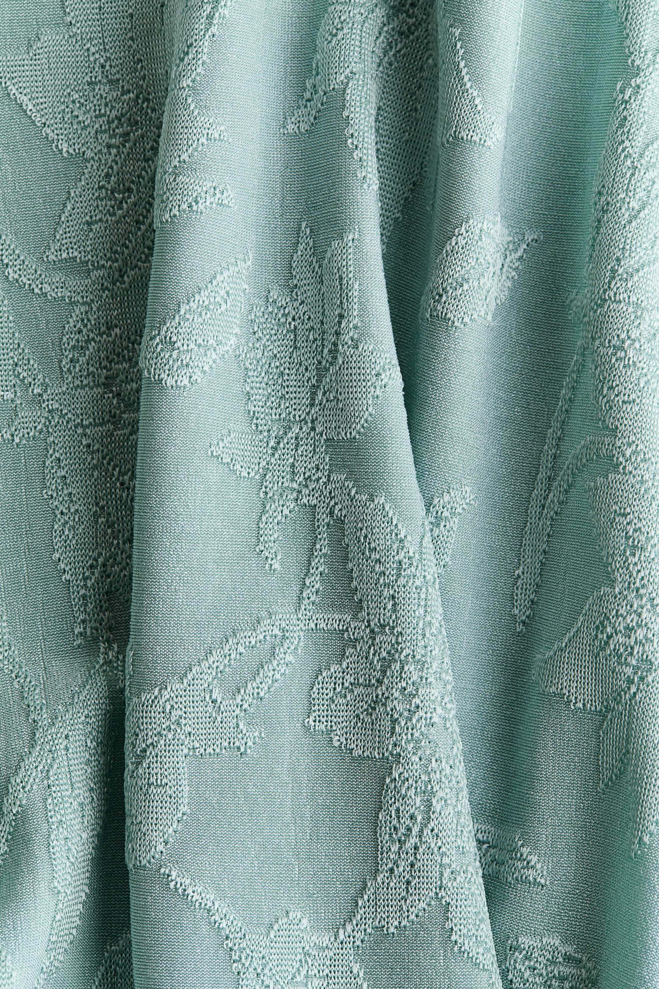 Cowl-Back Jacquard-Jersey Dress