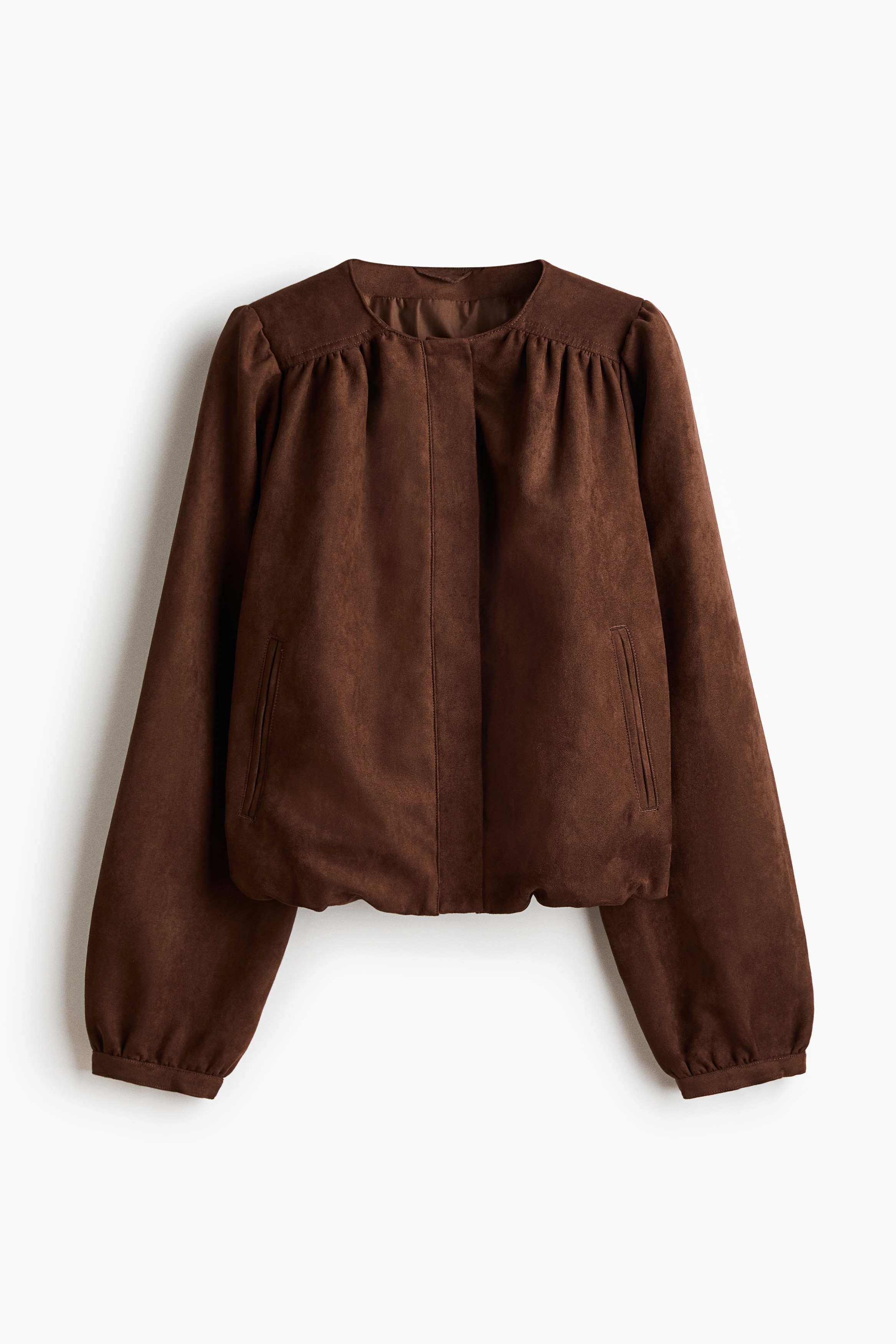 Veste oversize en twill - Marron/Beige