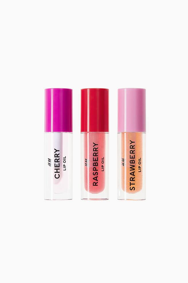3-pack flavoured lip oils - Pink - 3